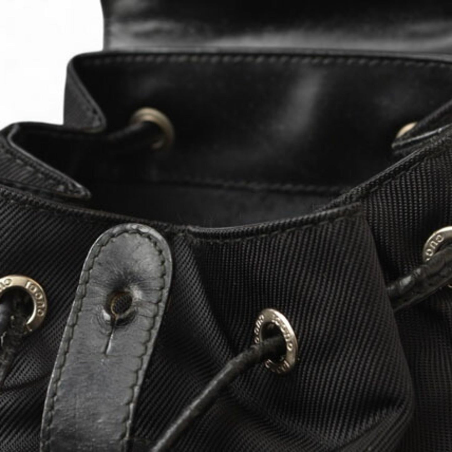 Gucci Black Leather Backpack
