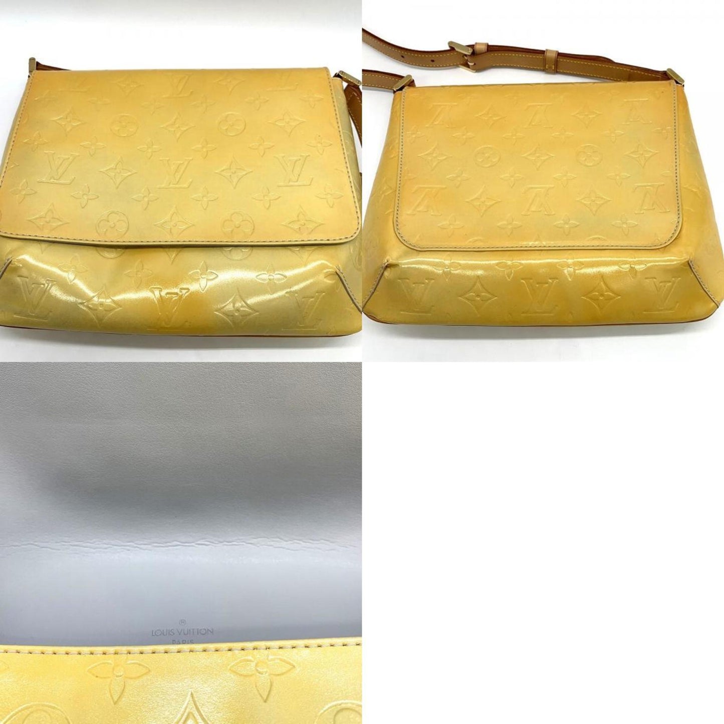 Louis Vuitton Yellow Vernis Shoulder Bag
