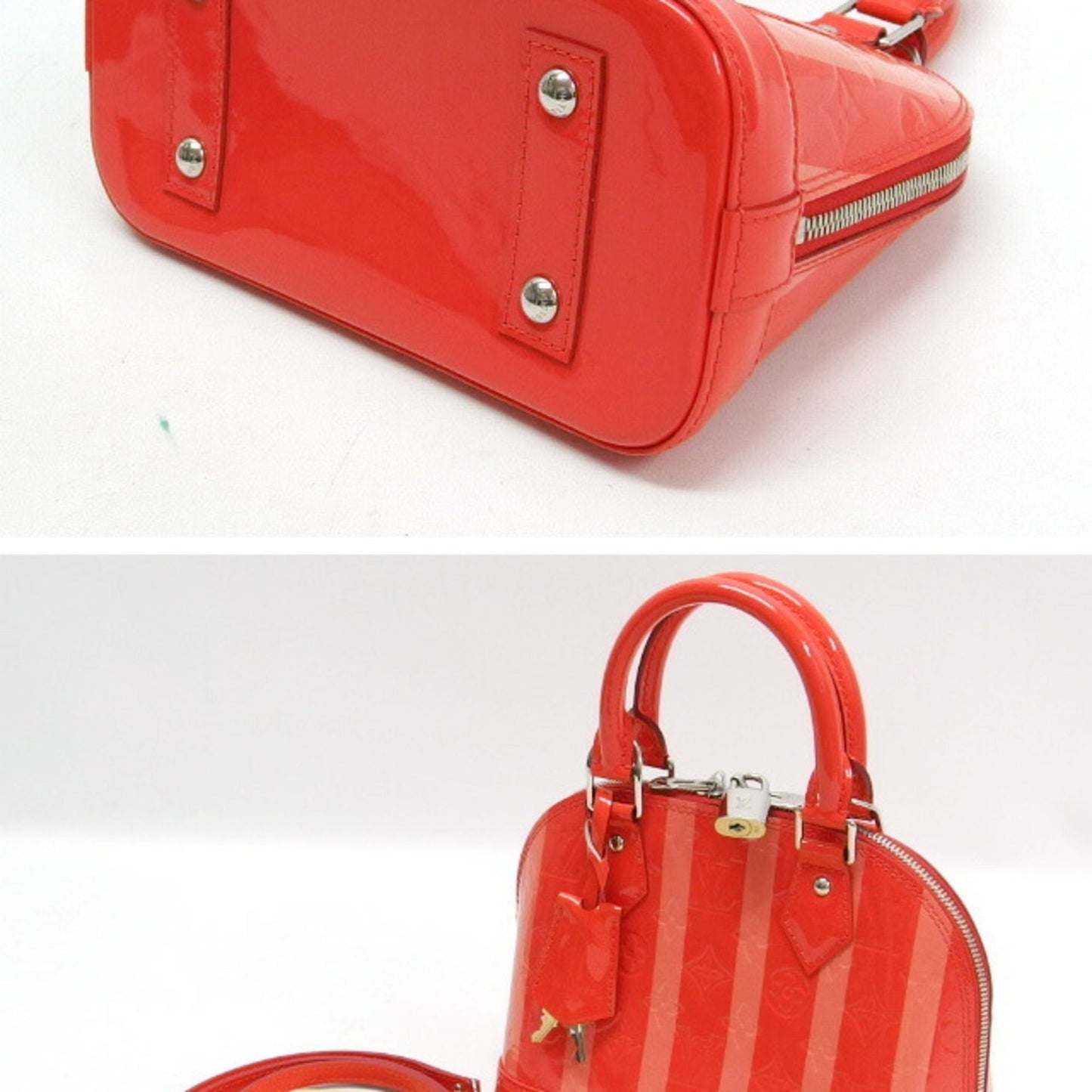 Louis Vuitton Poppy Petal Patent Leather Handbag Shoulder Bag