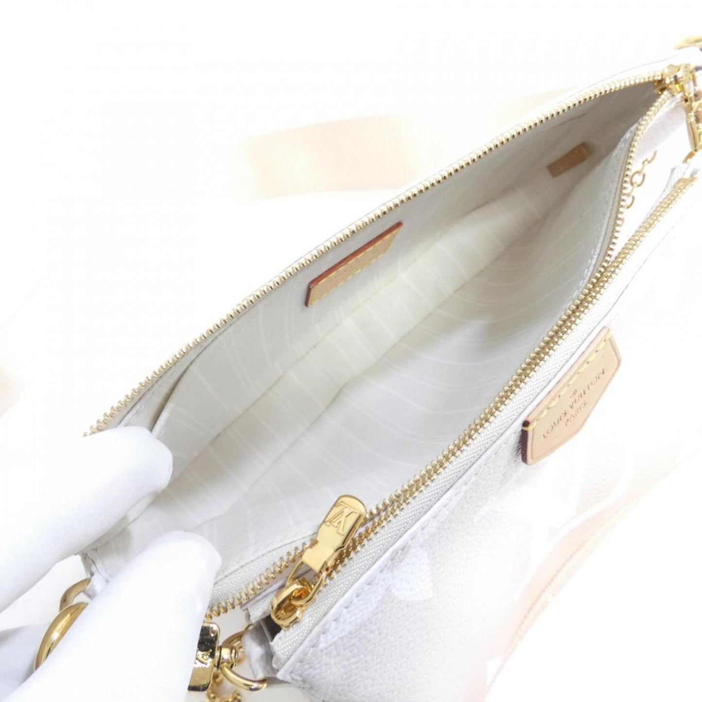 Louis Vuitton Gold Coated Canvas Pochette Shoulder Bag