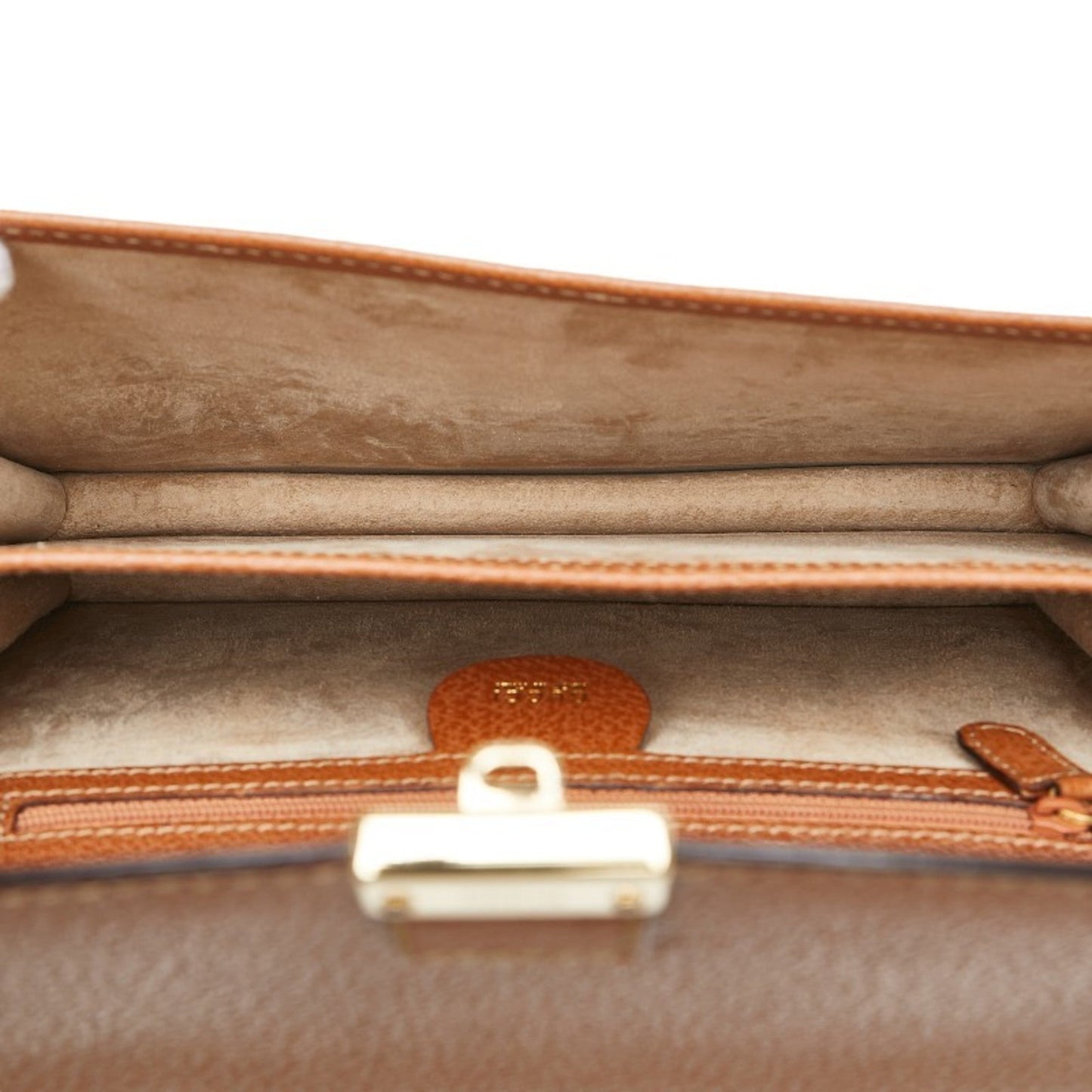 Gucci Brown Leather Clutch Bag