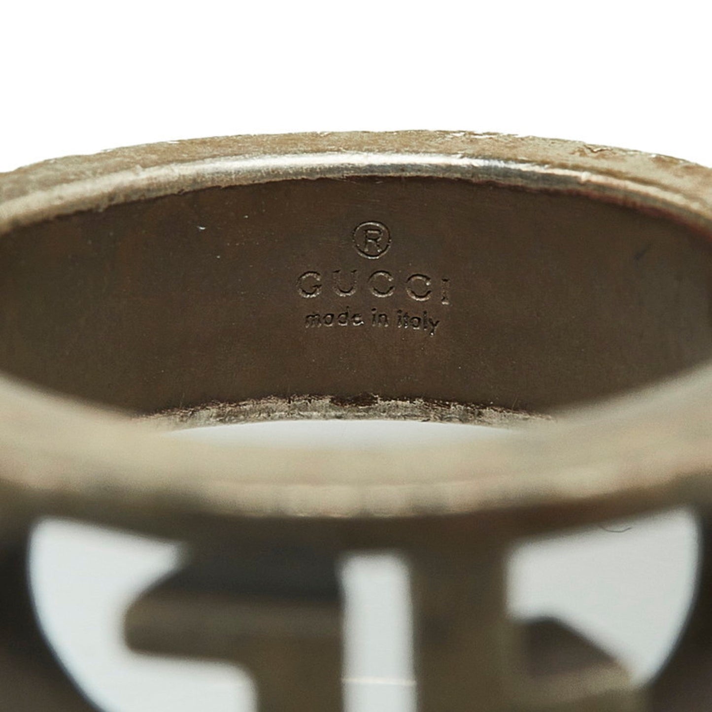 Gucci Silver Metal Band Ring