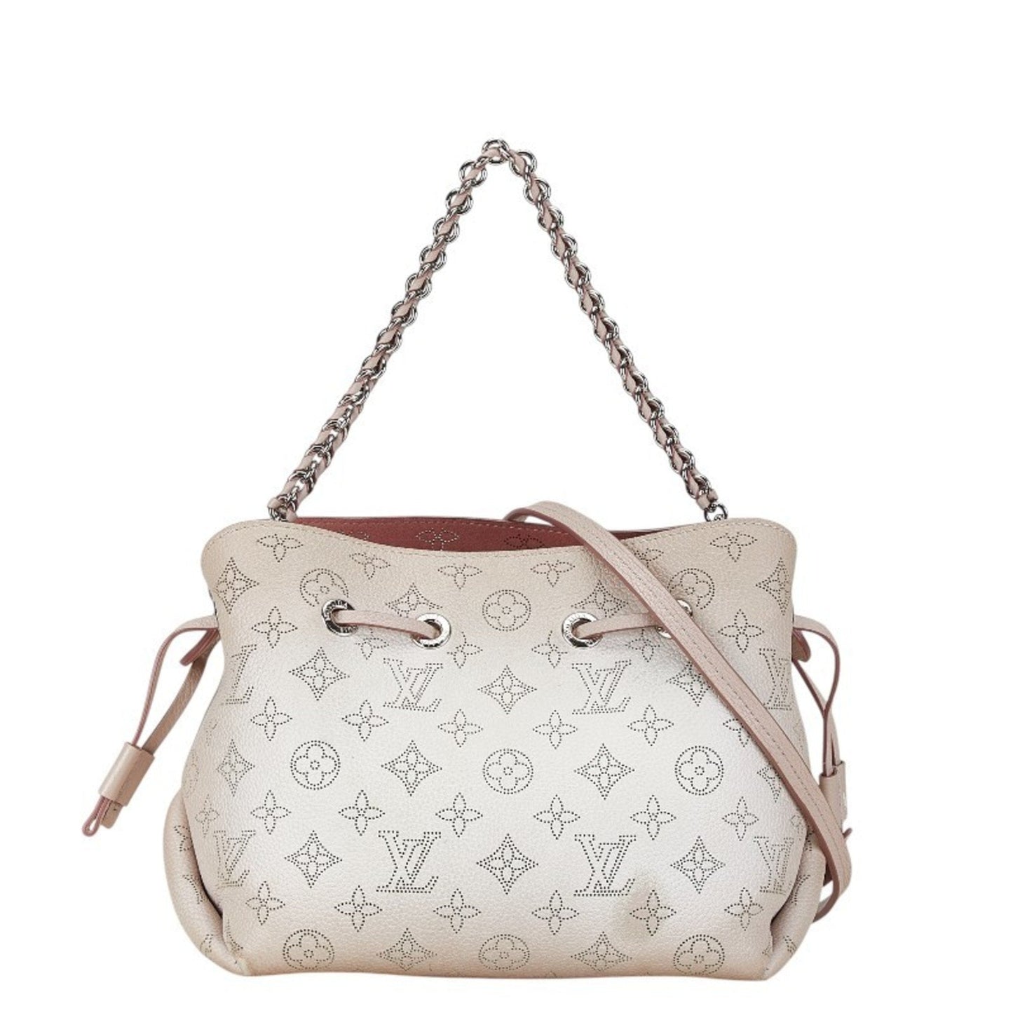 Louis Vuitton Mahina Magnolia Leather Handbag Shoulder Bag ()