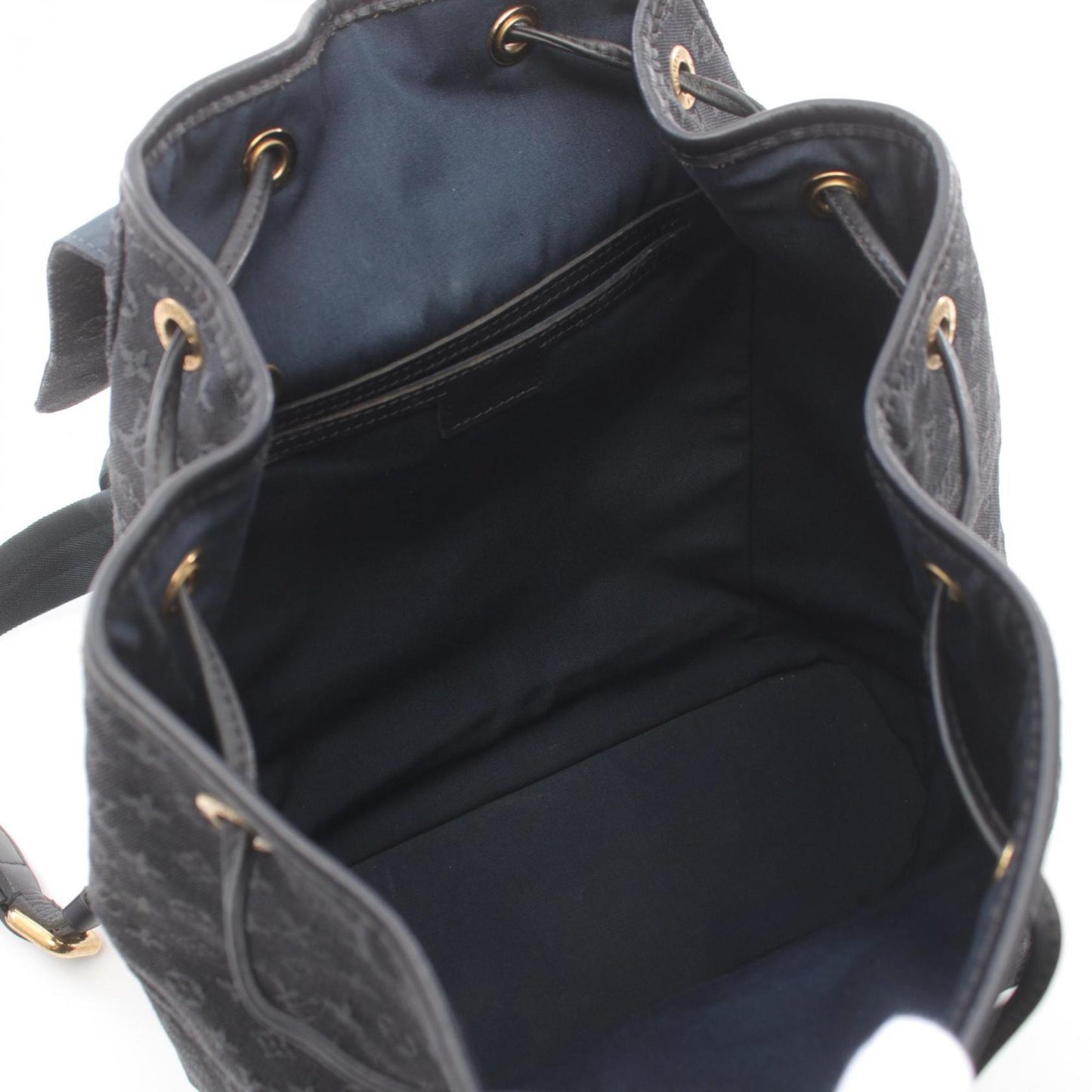 Louis Vuitton Navy Canvas Leather Backpack