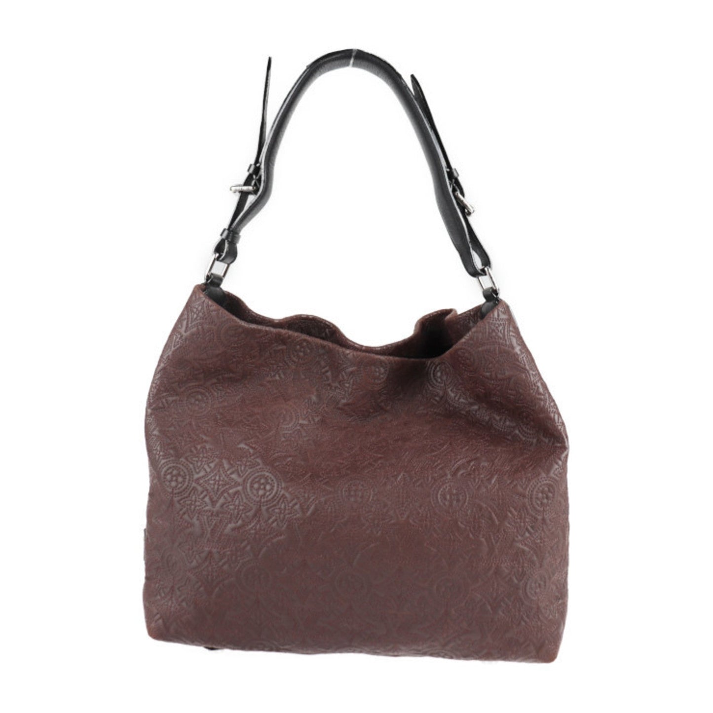 Louis Vuitton Black Bordeaux Leather Handbag Shopping Bag Shoulder Bag Tote Bag