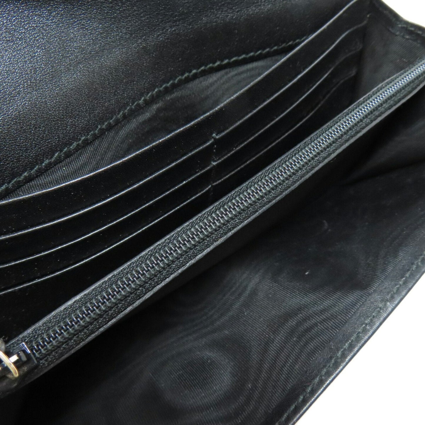 Gucci Black Leather Long Wallet (Bi-Fold)