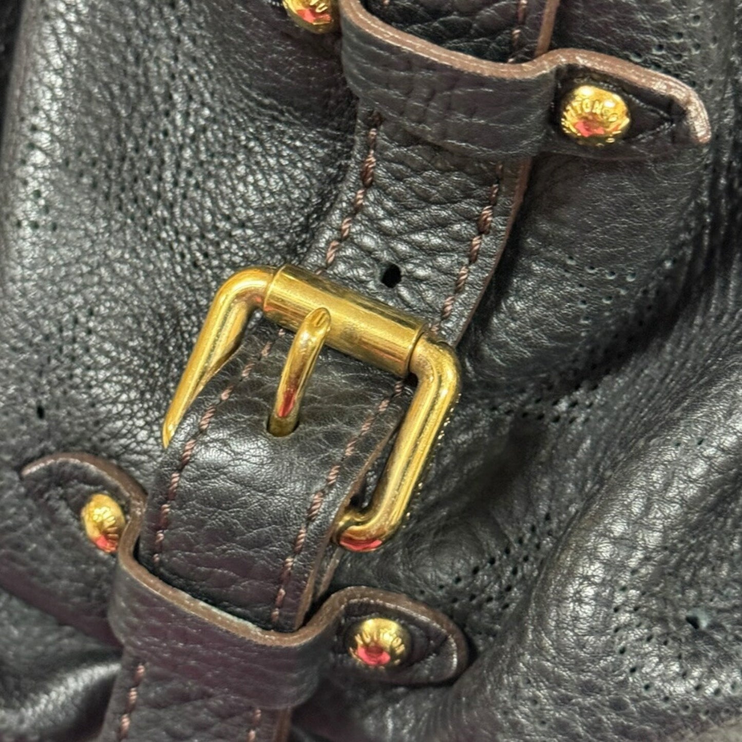 Louis Vuitton Mahina Black Noir Mahina Leather Shoulder Bag