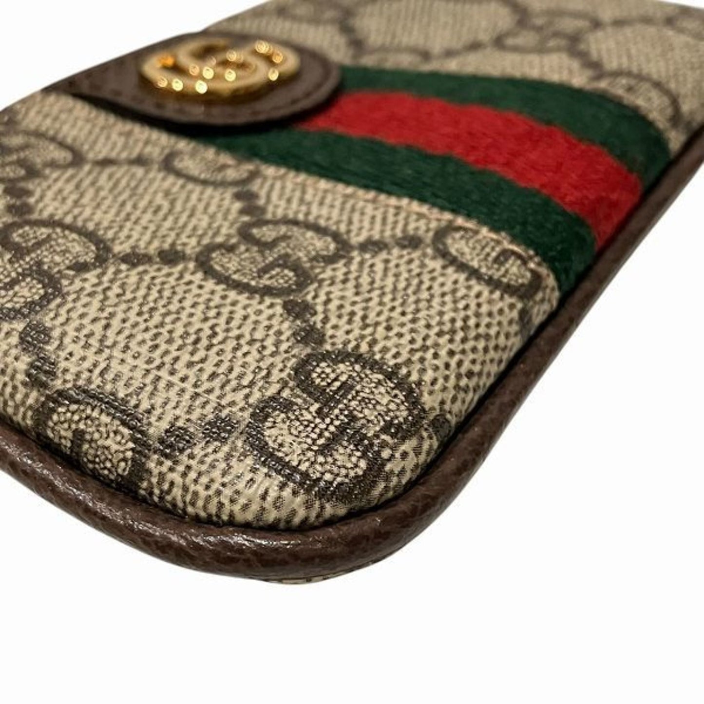 Gucci Brown Gg Supreme Leather Coin Purse/Coin Case