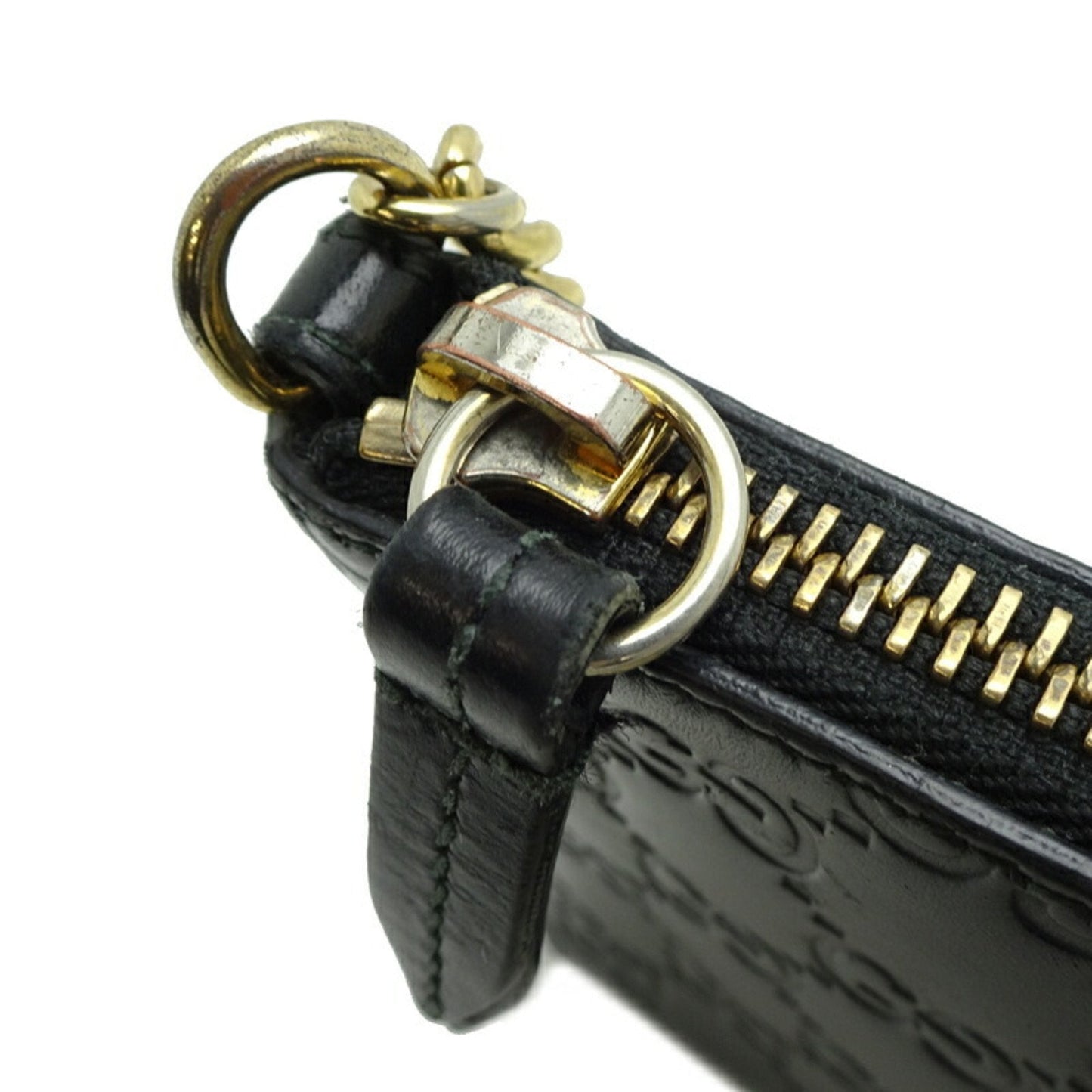 Gucci Black Micro Gg Leather Pouch