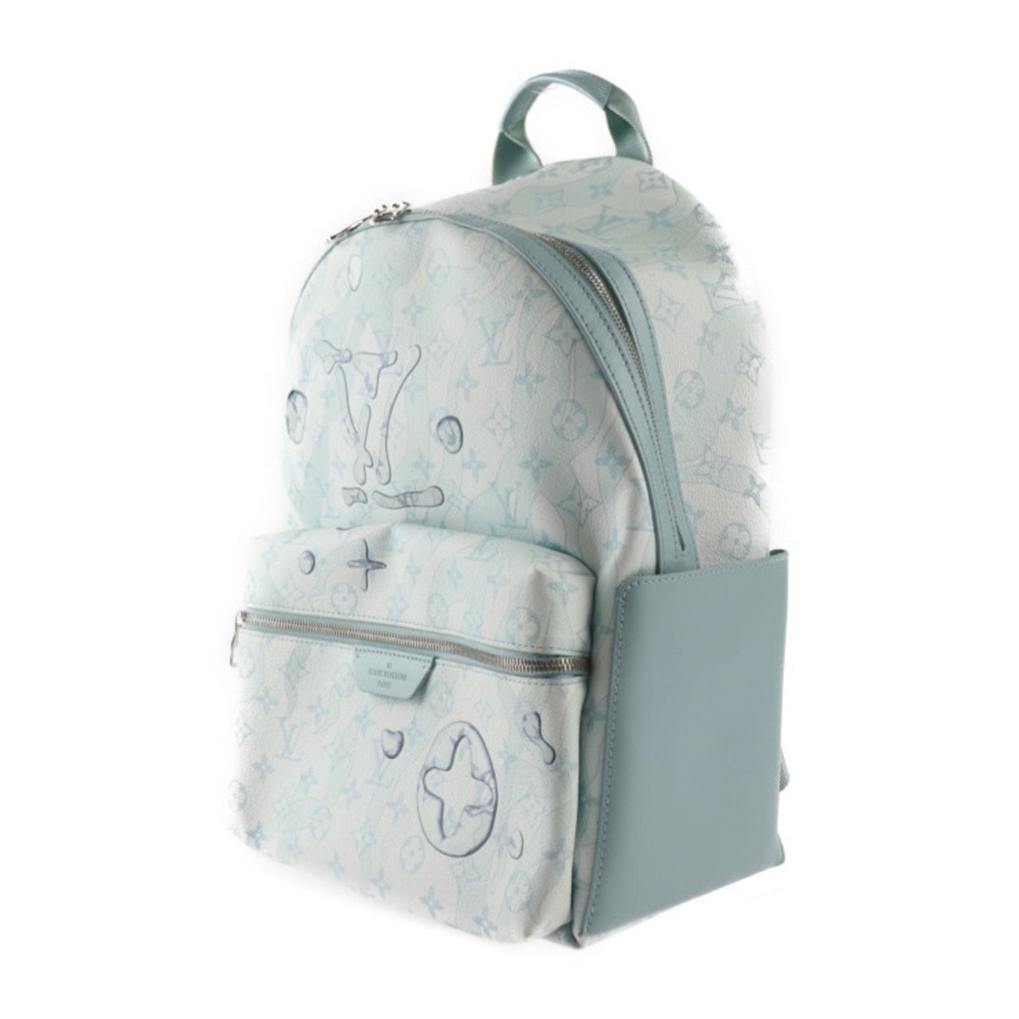 Louis Vuitton Light Blue Pvc Leather Backpack Handbag
