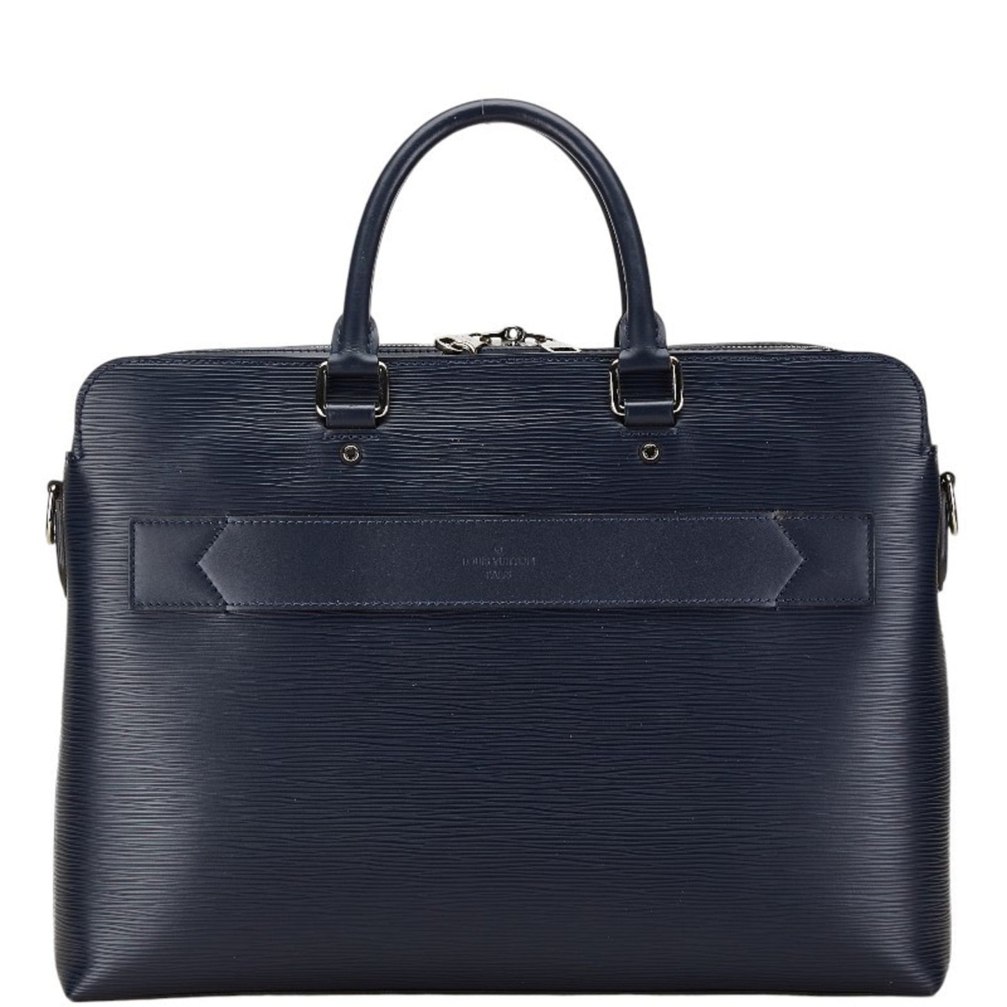 Louis Vuitton Navy Navy Blue Leather Shoulder Bag
