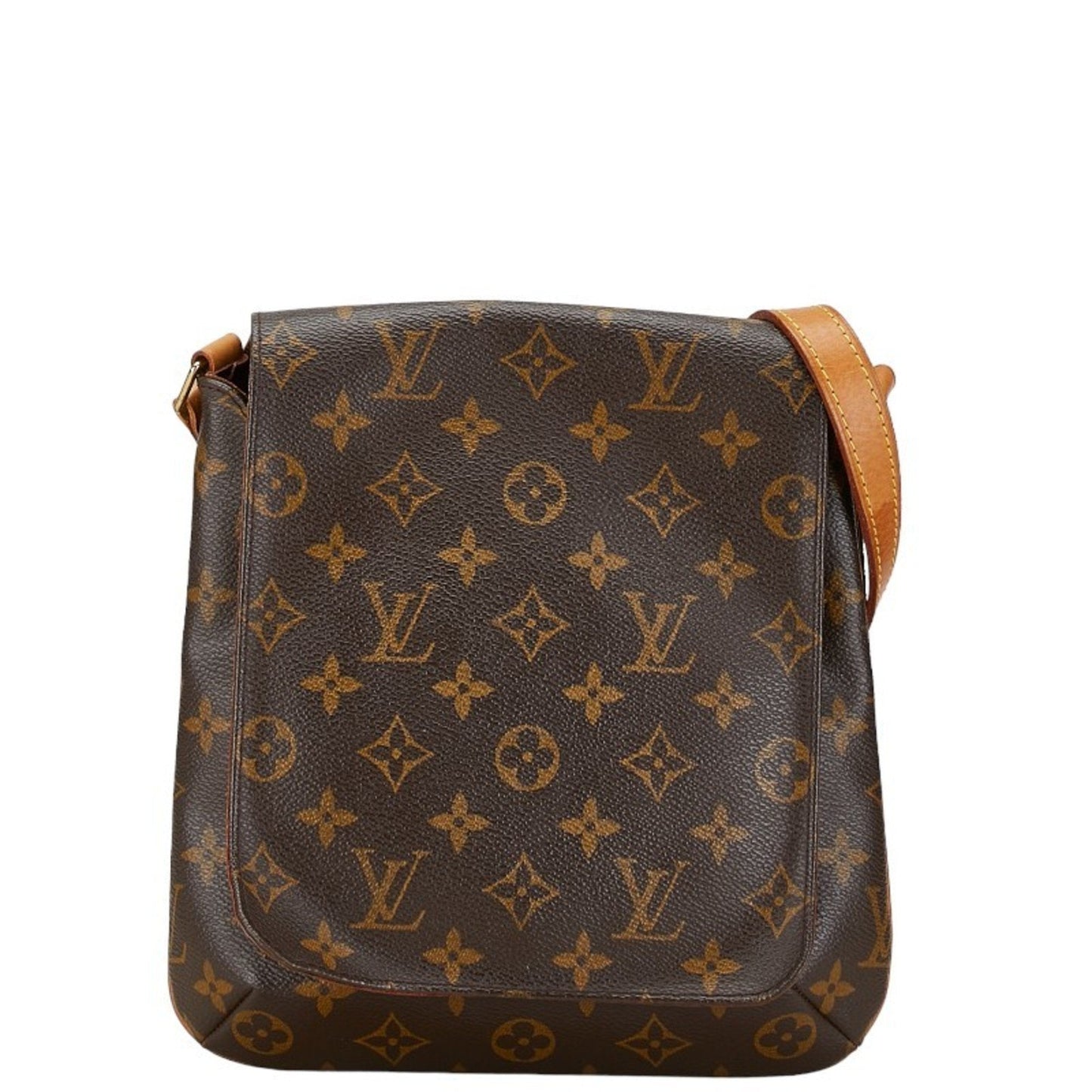 Louis Vuitton Brown Pvc Leather Shoulder Bag ()