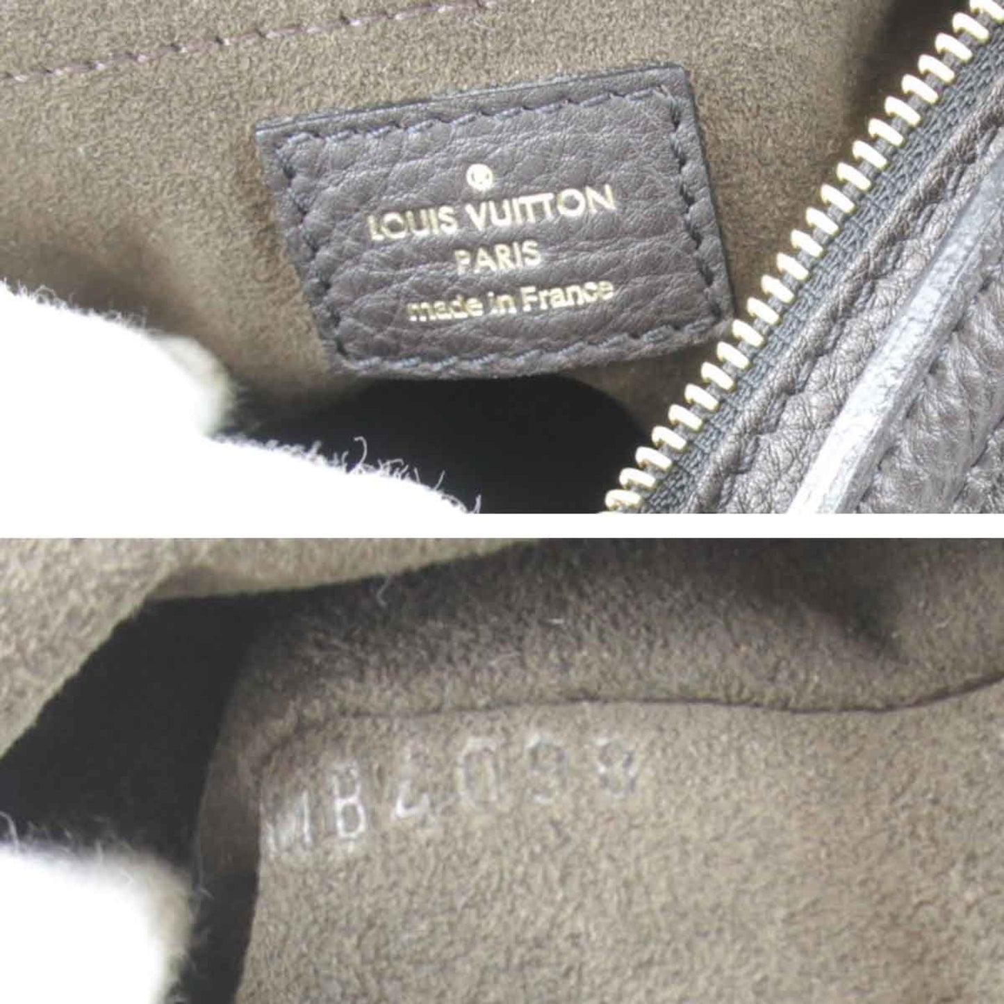 Louis Vuitton Black Mahina Leather Shoulder Bag