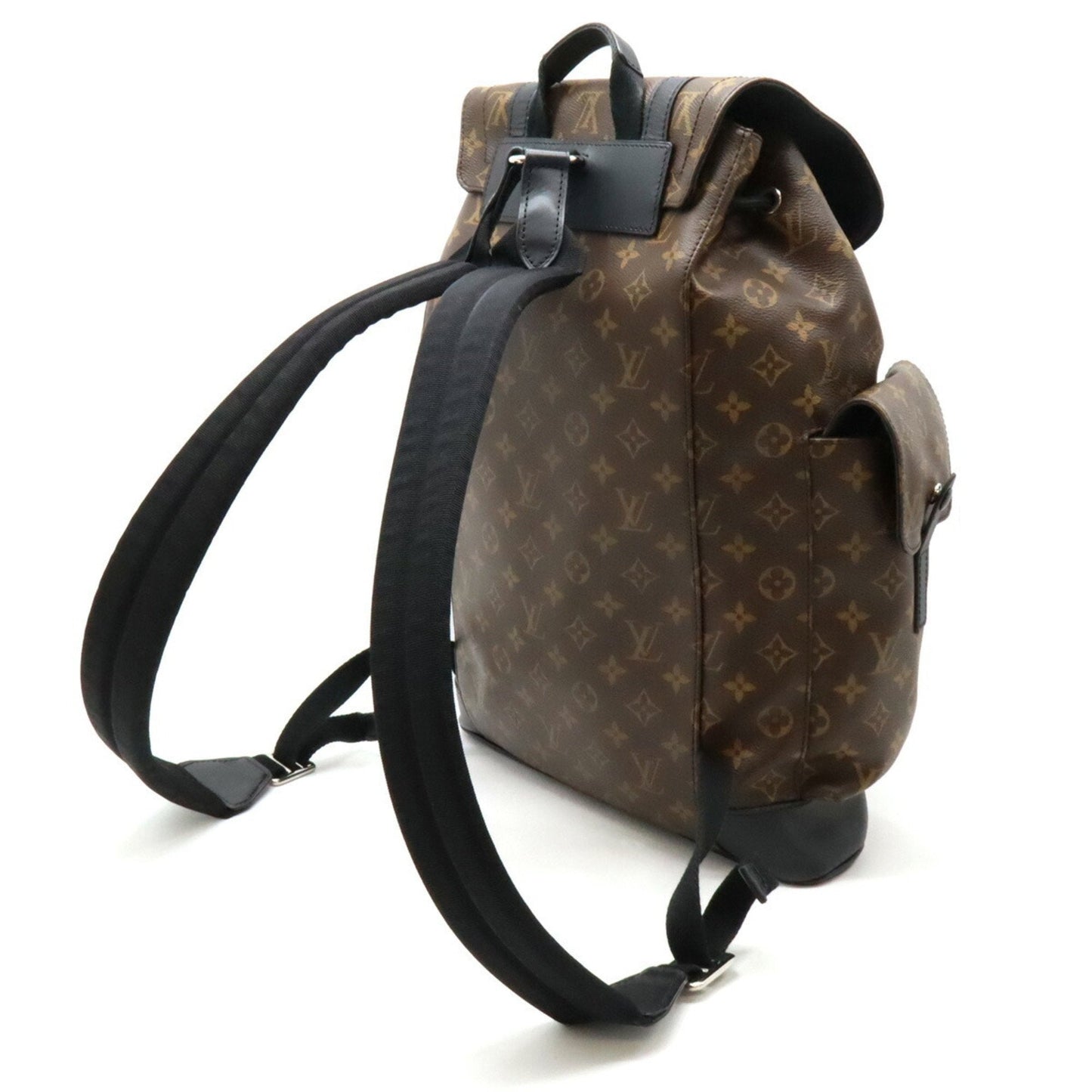 Louis Vuitton Black Pvc Leather Backpack Shoulder Bag