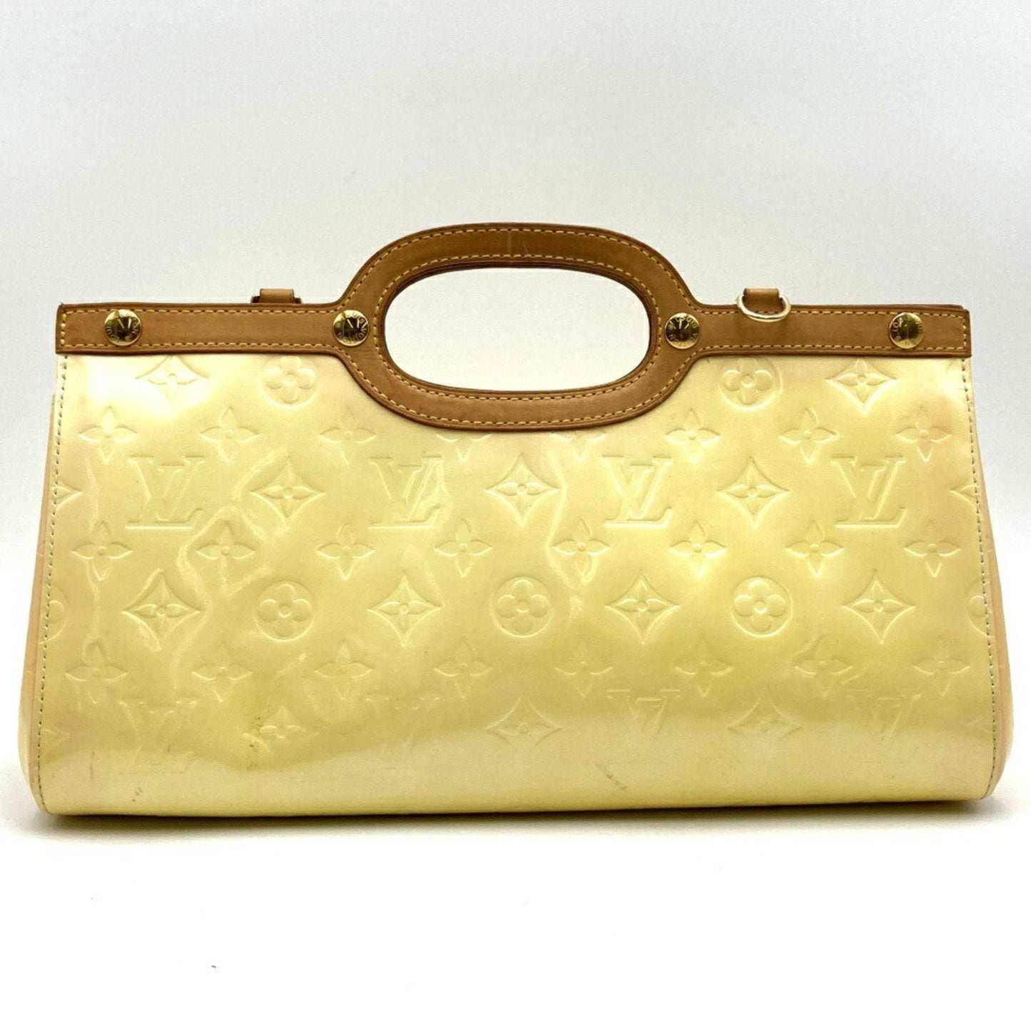Louis Vuitton Gold Yellow Monogram Vernis Leather Handbag Shoulder Bag ()