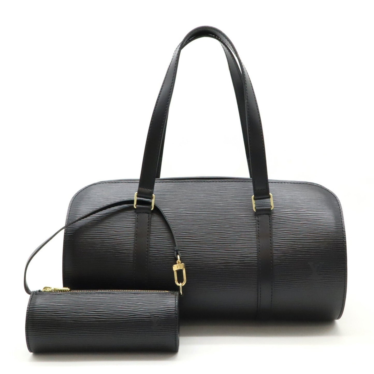 Louis Vuitton Black Noir Epi Leather Handbag Pouch Shoulder Bag