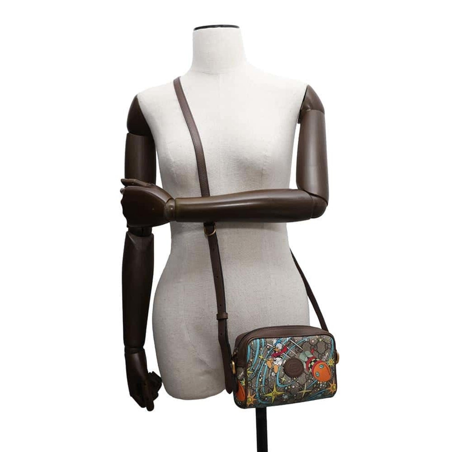Gucci Beige Brown Gg Supreme Leather Shoulder Bag