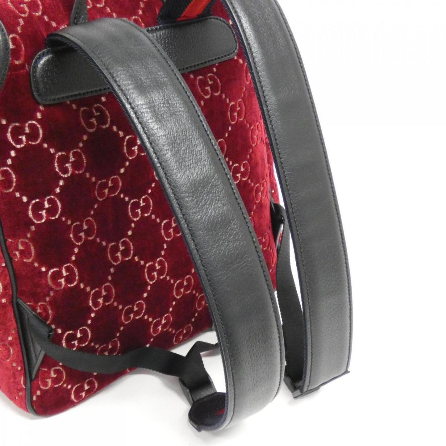 Gucci Red Color Velvet Backpack
