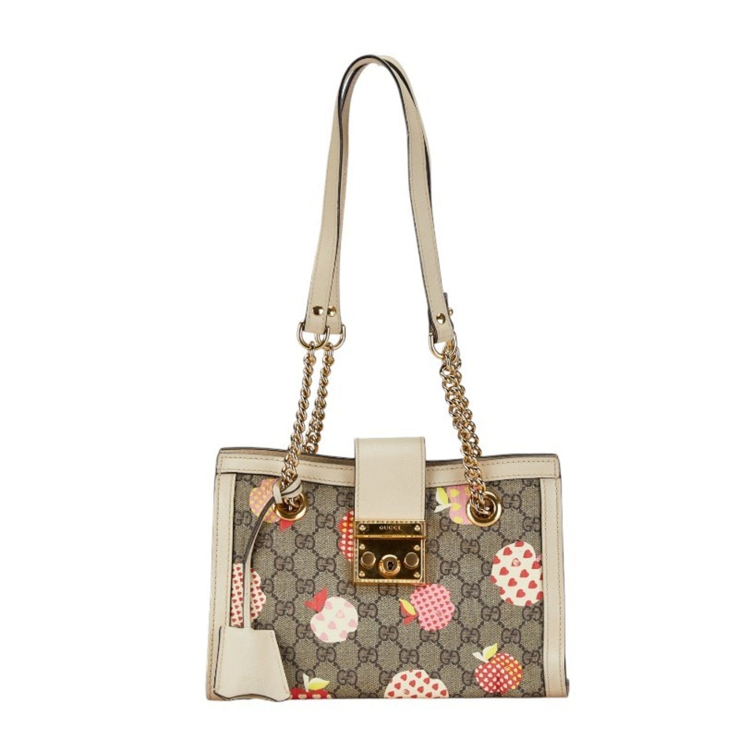 Gucci Beige Black Pvc Leather Shoulder Bag