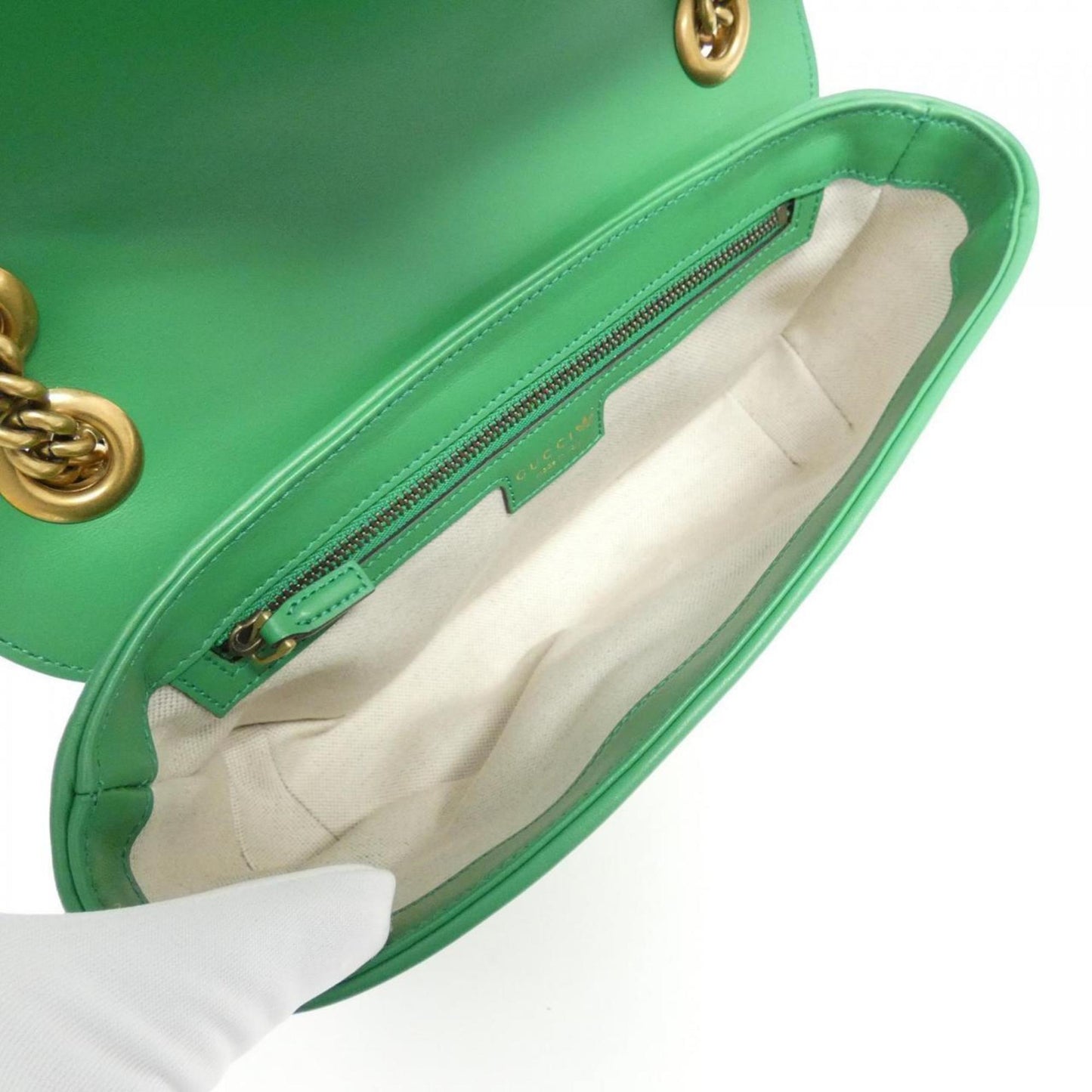 Gucci Gg Marmont Green Quilting Shoulder Bag