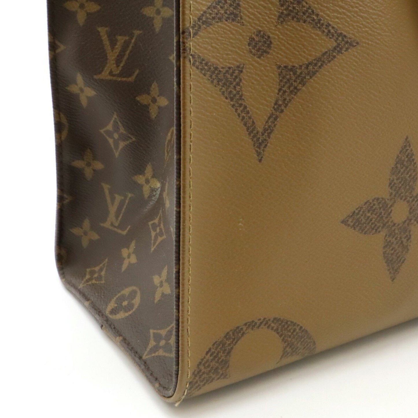 Louis Vuitton Dark Brown Light Brown Monogram Reverse Handbag Shoulder Bag Tote Bag