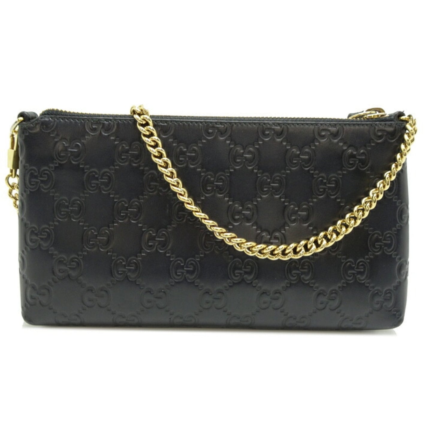 Gucci Black Micro Gg Leather Pouch