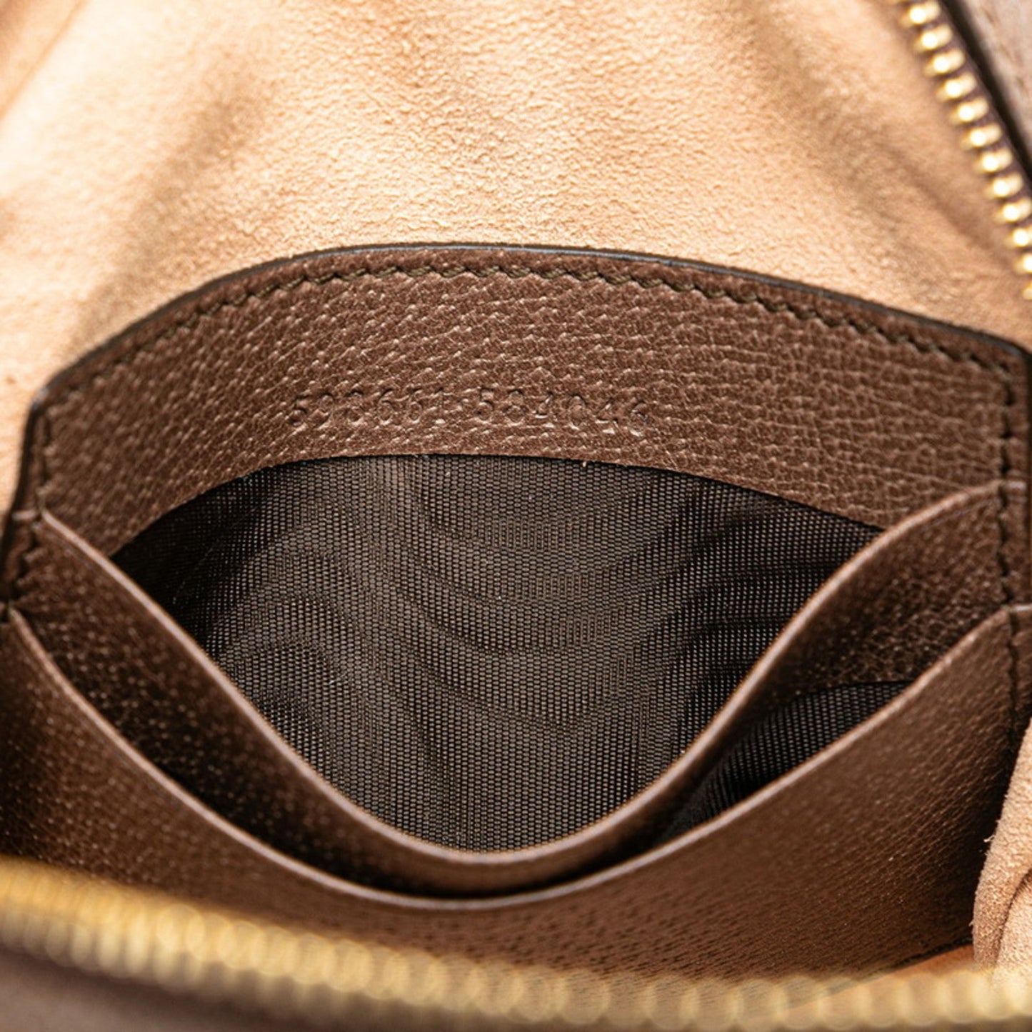Gucci Beige Brown Pvc Leather Pochette Pouch