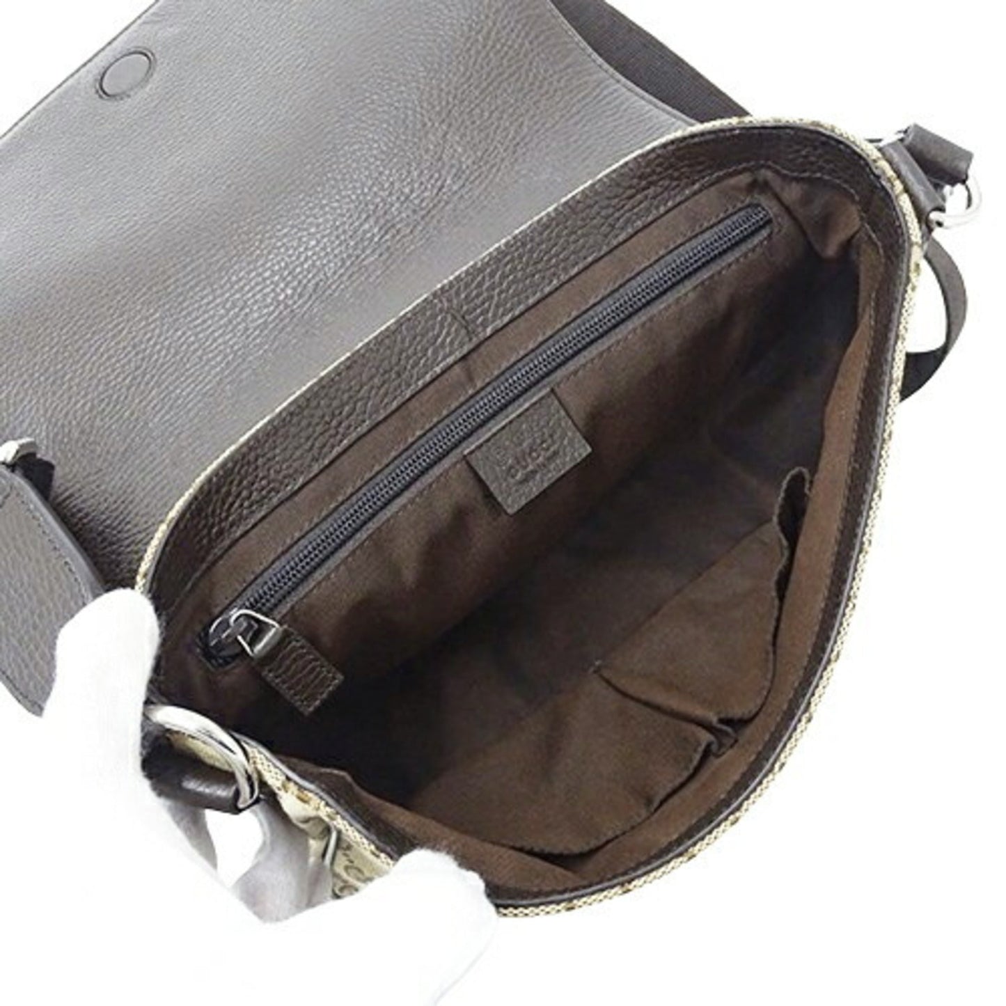 Gucci Beige Brown Gg Canvas Shoulder Bag