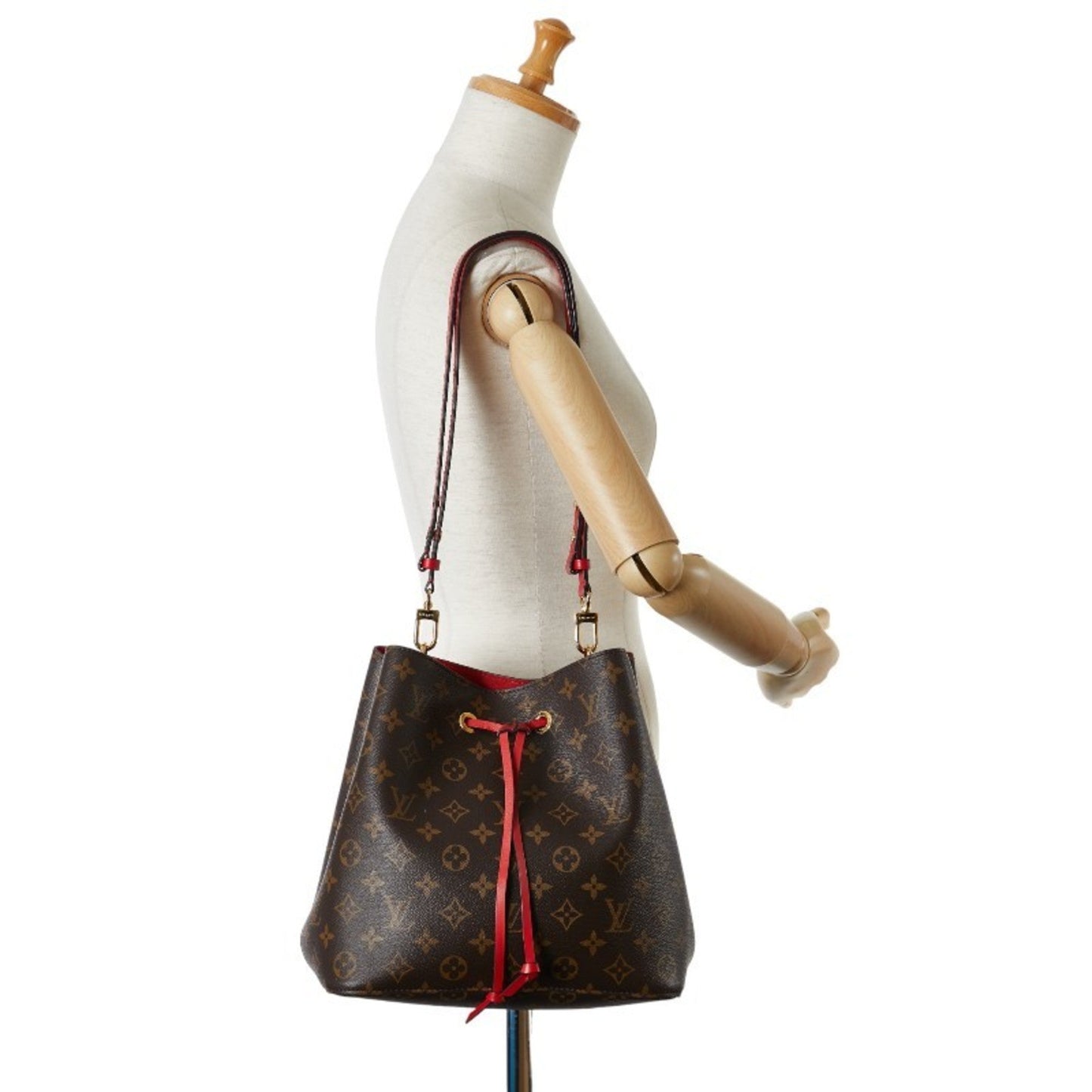 Louis Vuitton Brown Coquelicots Red Color Pvc Leather Shoulder Bag
