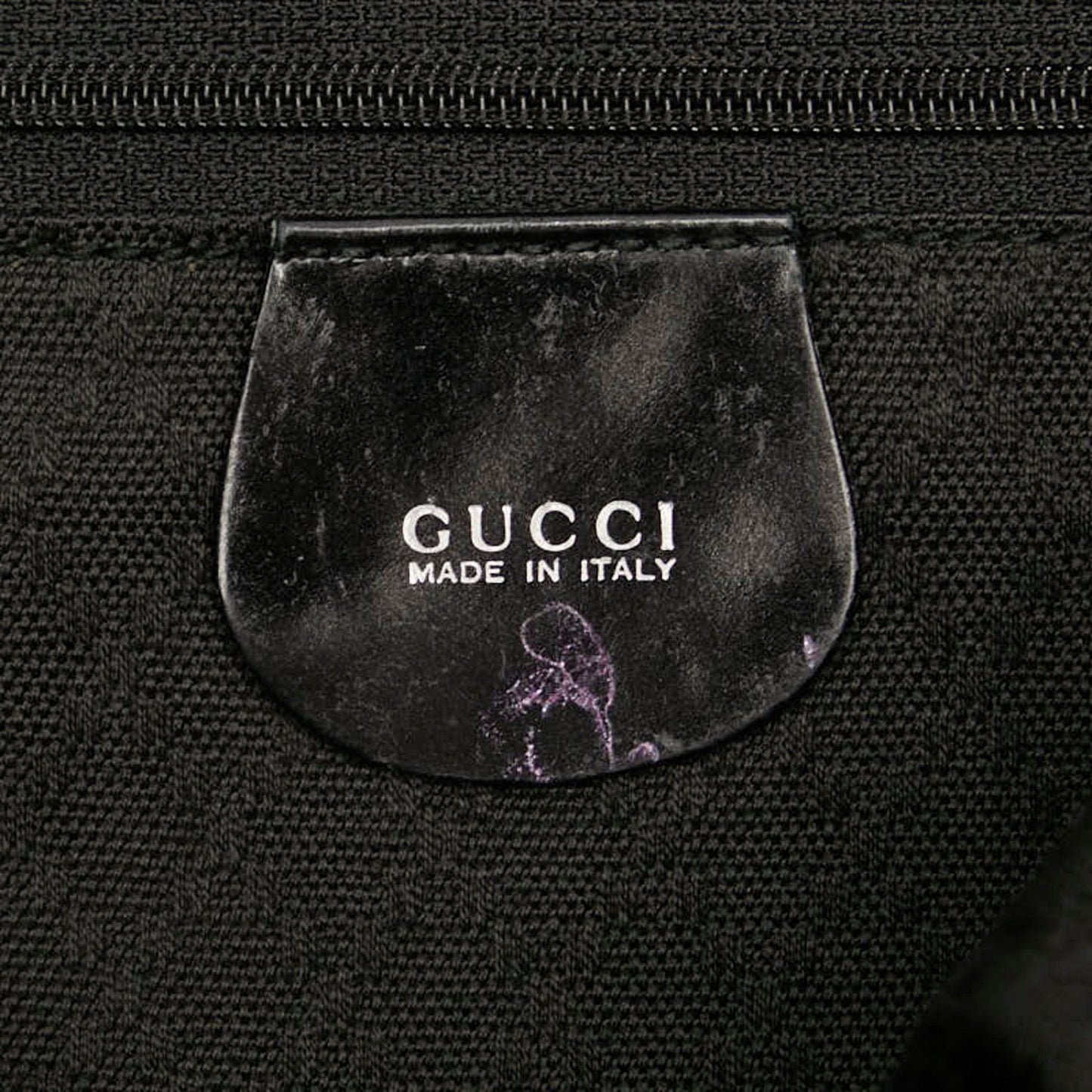Gucci Black Canvas Leather Handbag Shoulder Bag