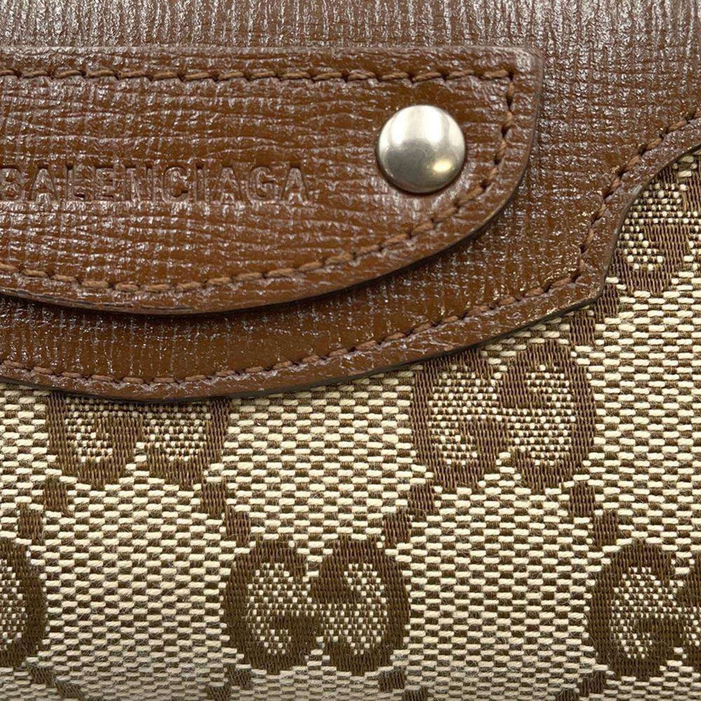 Gucci Beige Brown Canvas Leather Long Wallet (Bi-Fold)