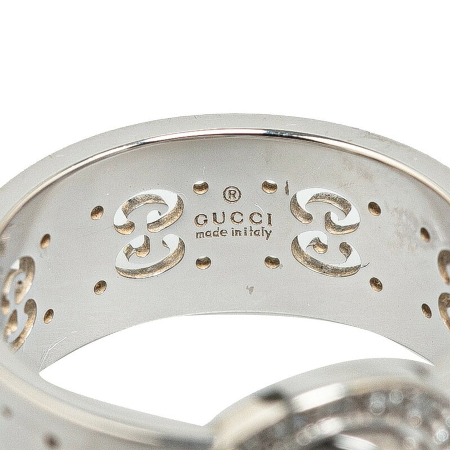 Gucci Icon White White Gold (18K) Band Ring