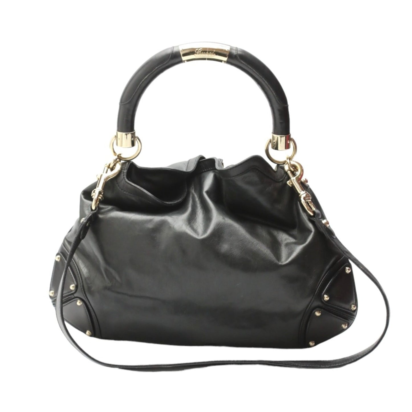 Gucci Black Leather Tote Bag