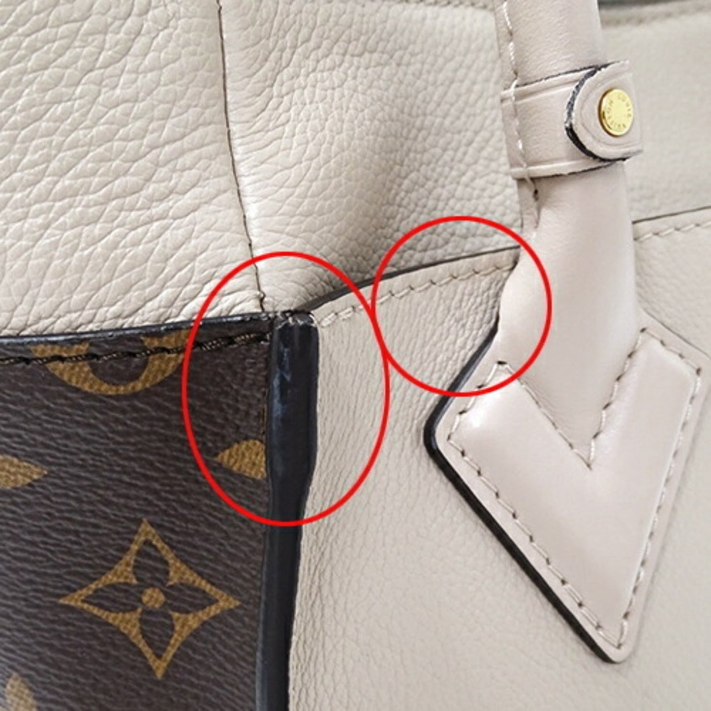 Louis Vuitton Grayish Monogram Leather Handbag Shoulder Bag