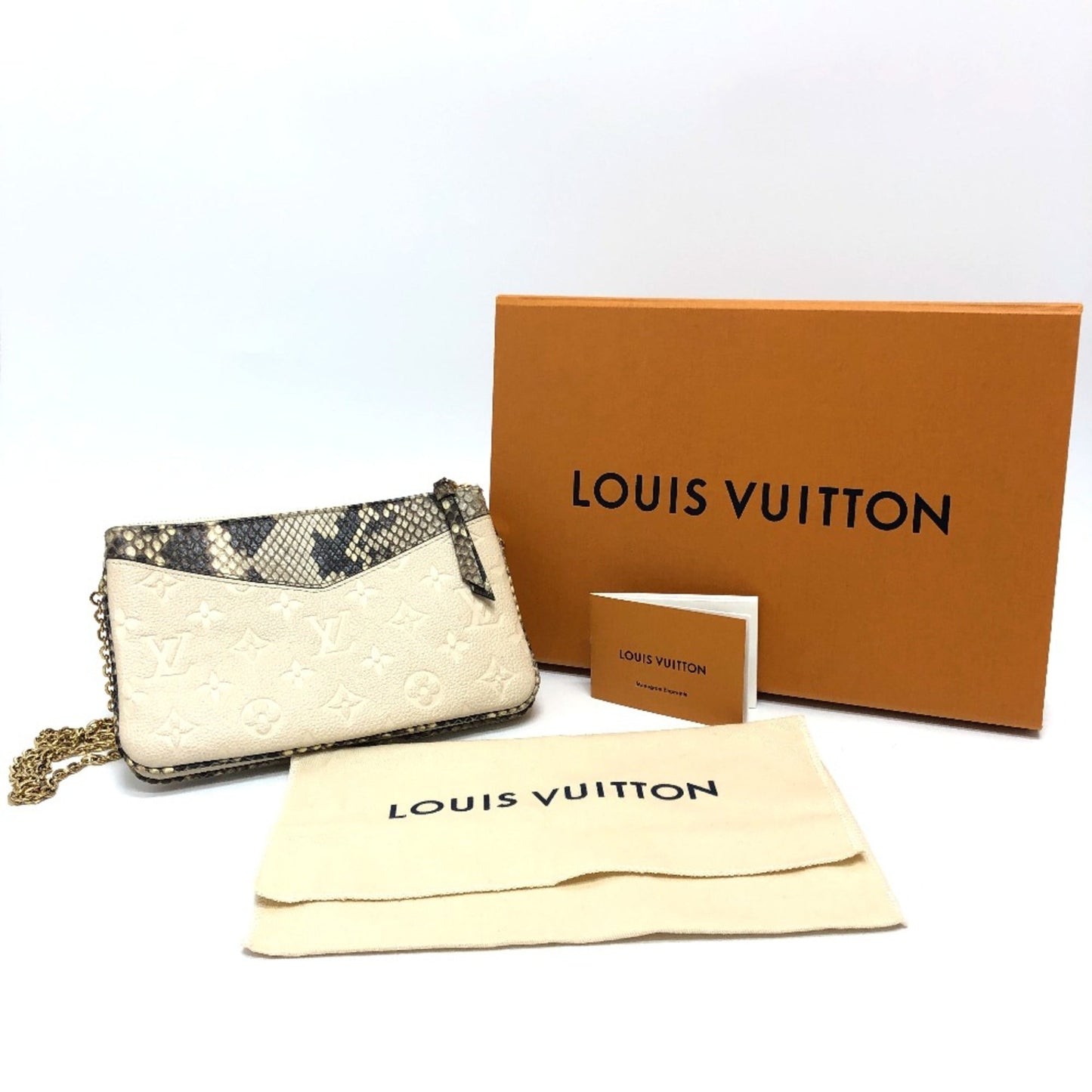 Louis Vuitton Beige Leather Shoulder Bag