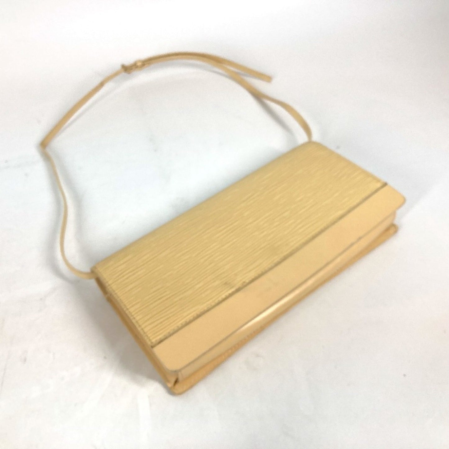 Louis Vuitton Vanilla Yellow Epi Leather Clutch Bag Pouch Shoulder Bag