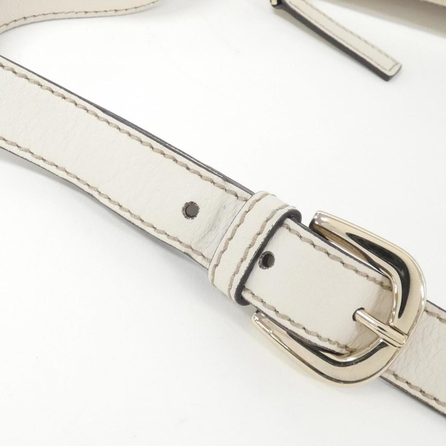 Gucci Beige White Gg Canvas Shoulder Bag