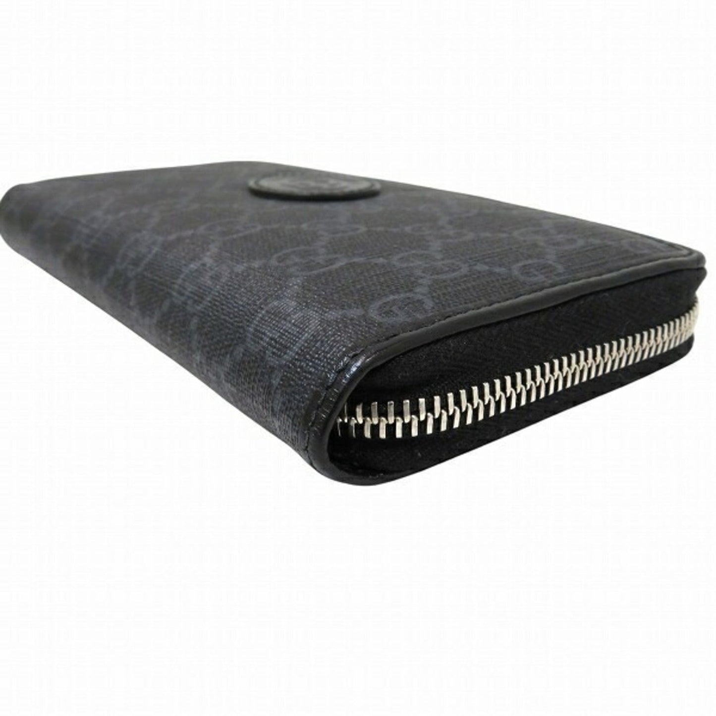 Gucci Black Coated Canvas Long Wallet (Bi-Fold)