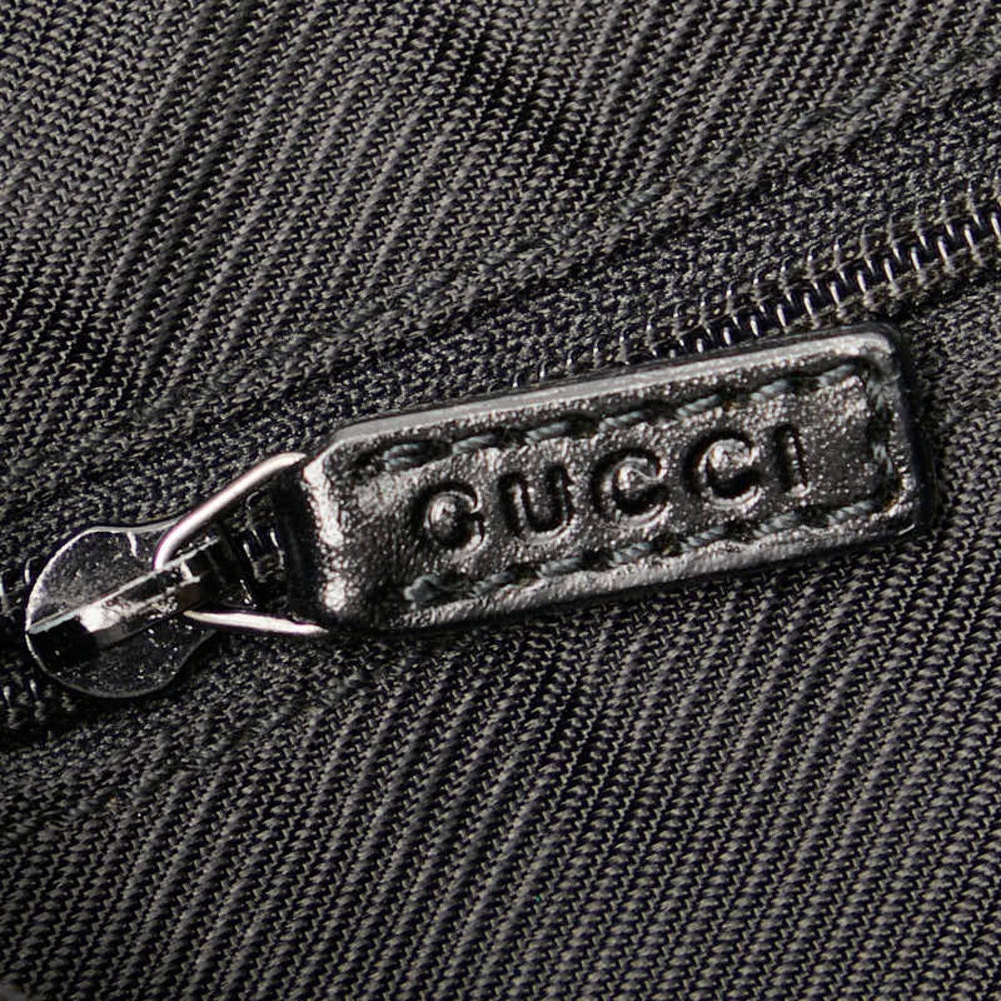 Gucci Black Canvas Leather Handbag Shoulder Bag