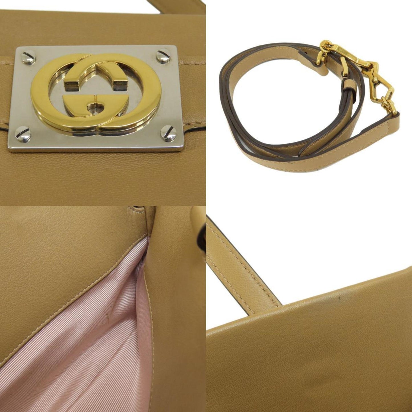 Gucci Beige Leather Handbag