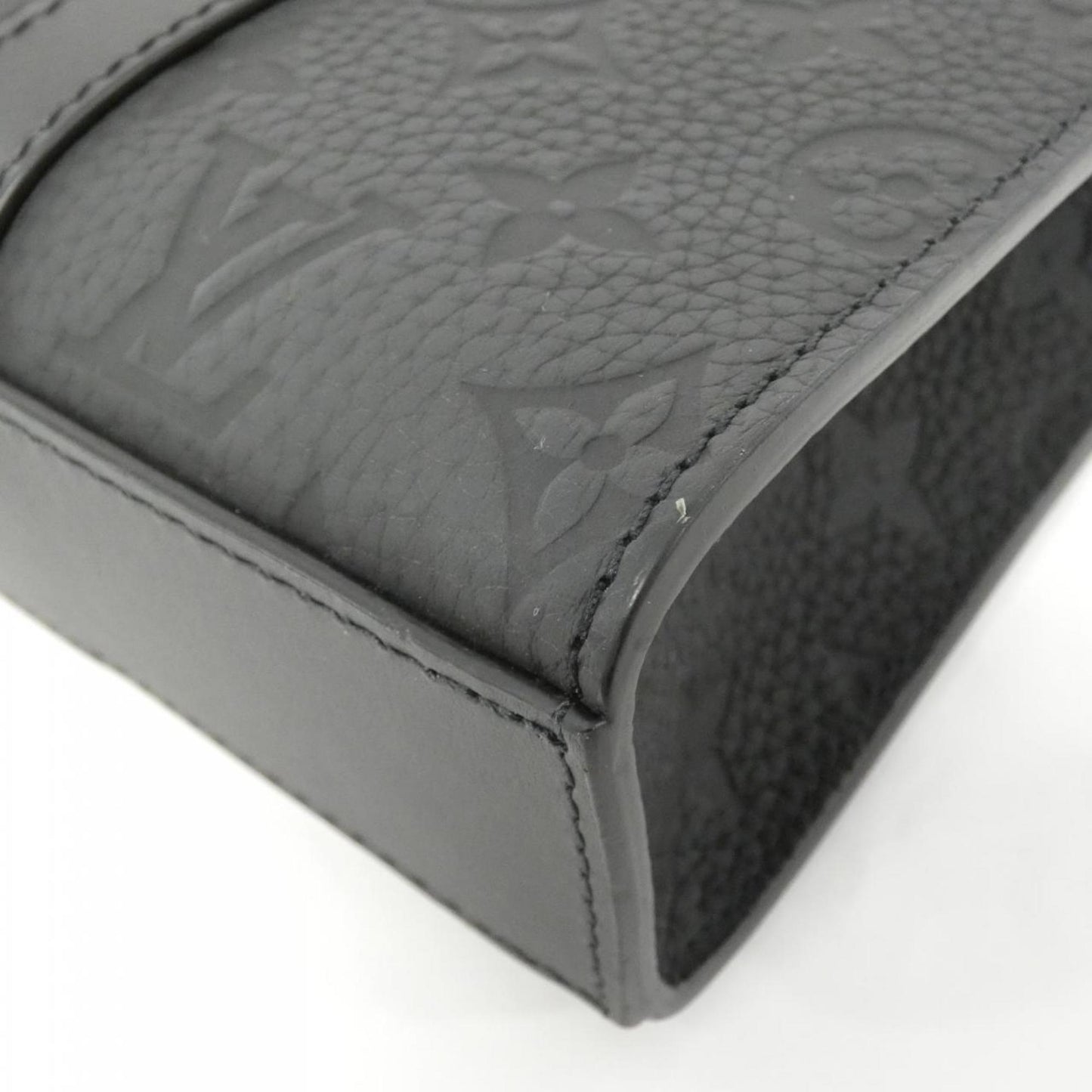 Louis Vuitton Black Leather Handbag Shoulder Bag