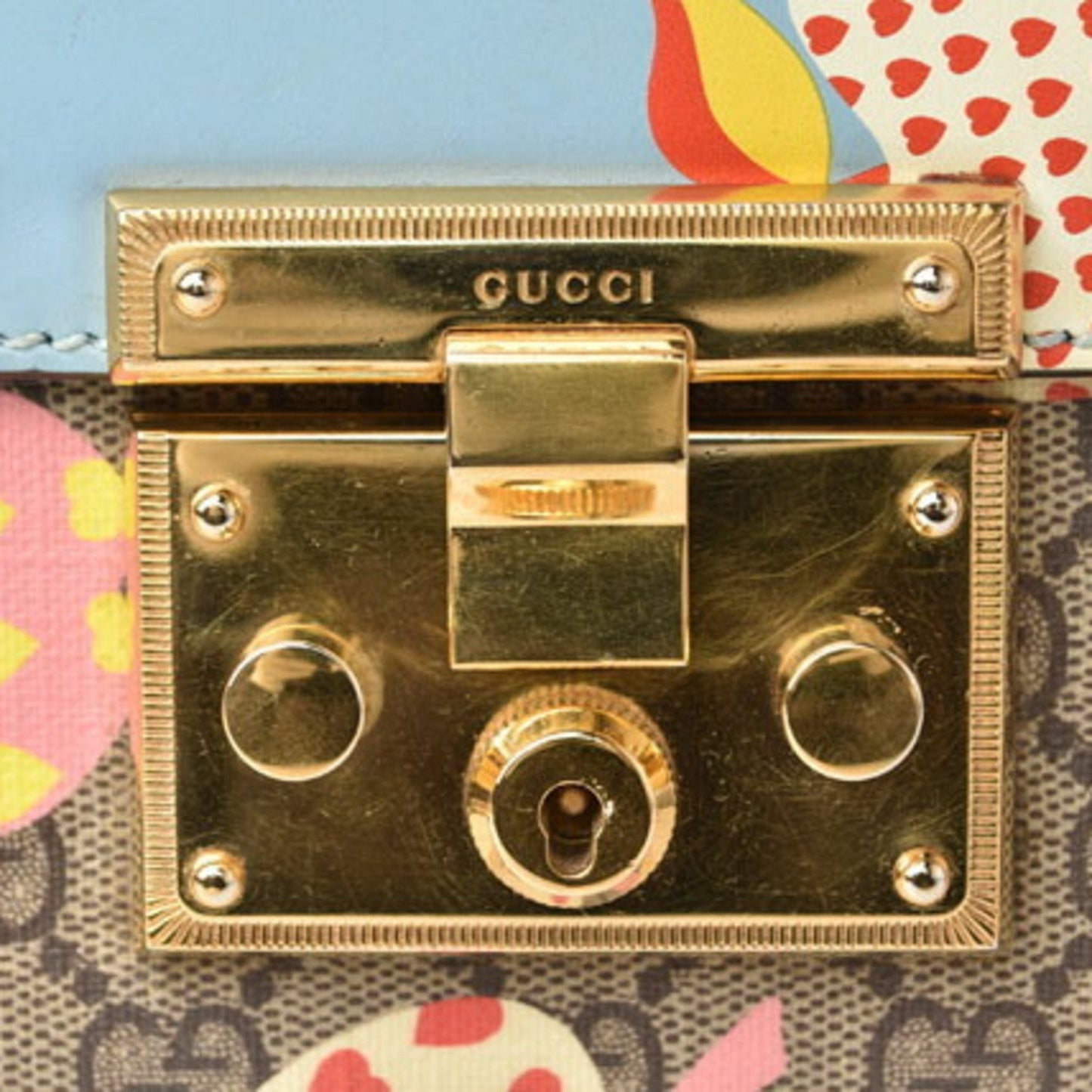 Gucci Beige Blue Brown Gg Supreme Shoulder Bag