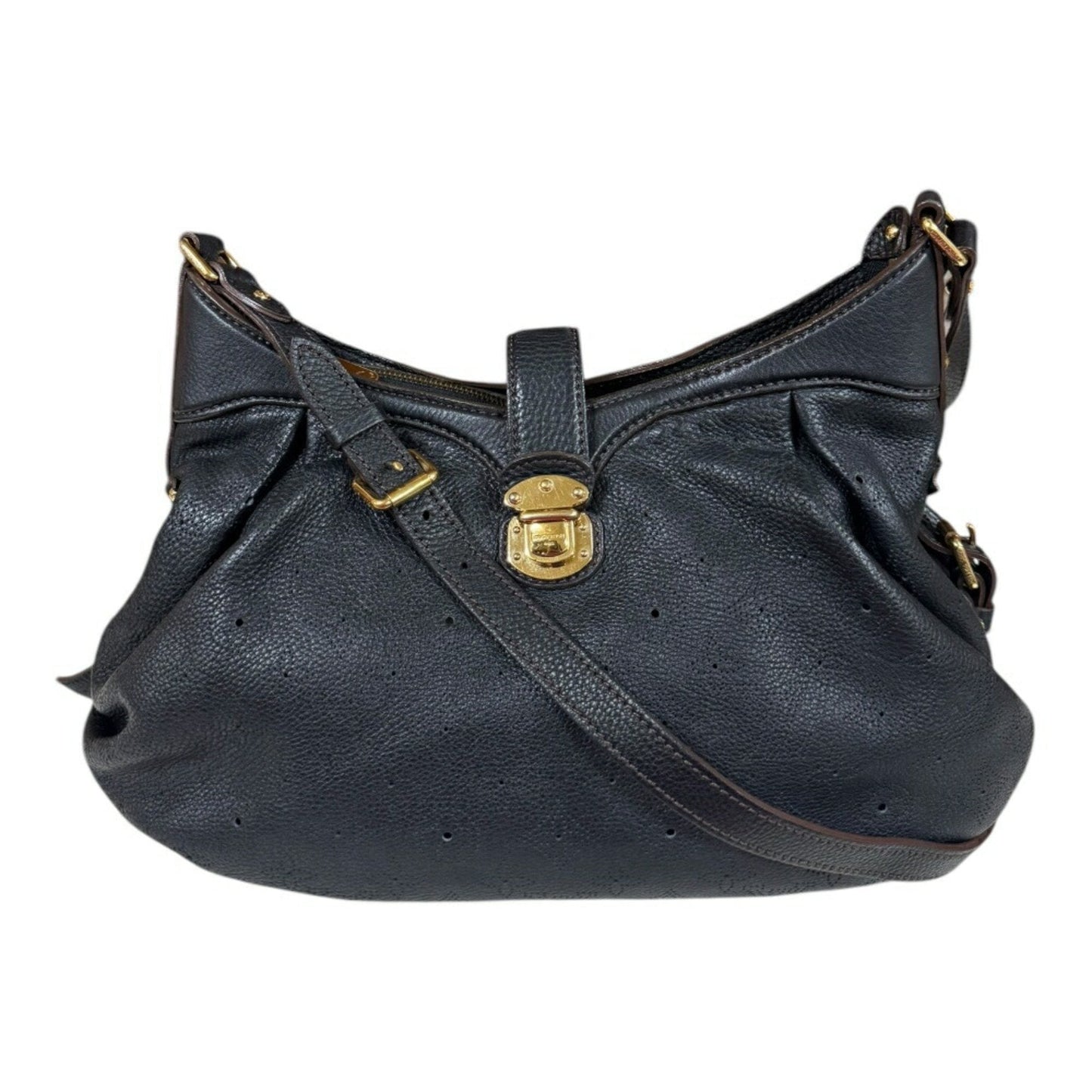 Louis Vuitton Mahina Black Noir Mahina Leather Shoulder Bag ()