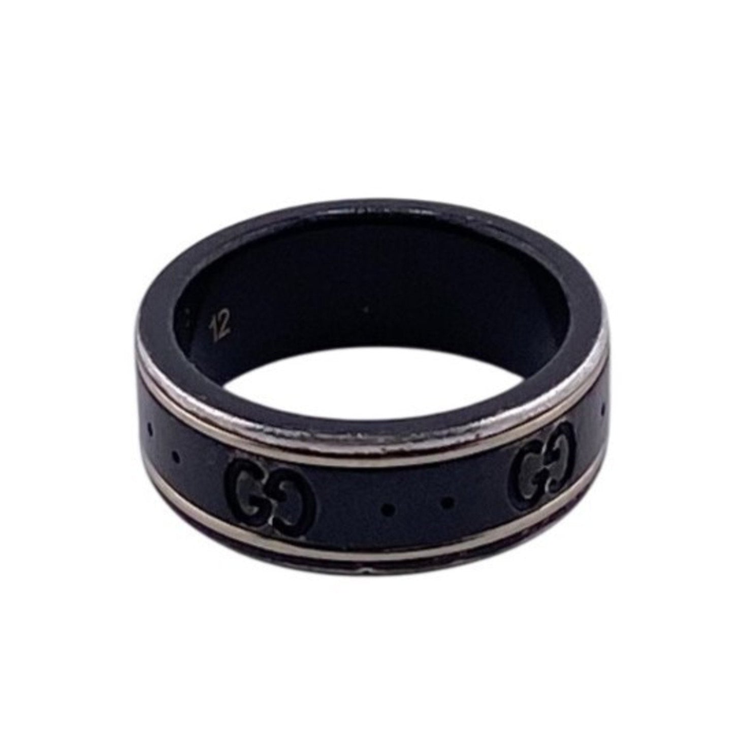 Gucci Black Ceramic Band Ring ()