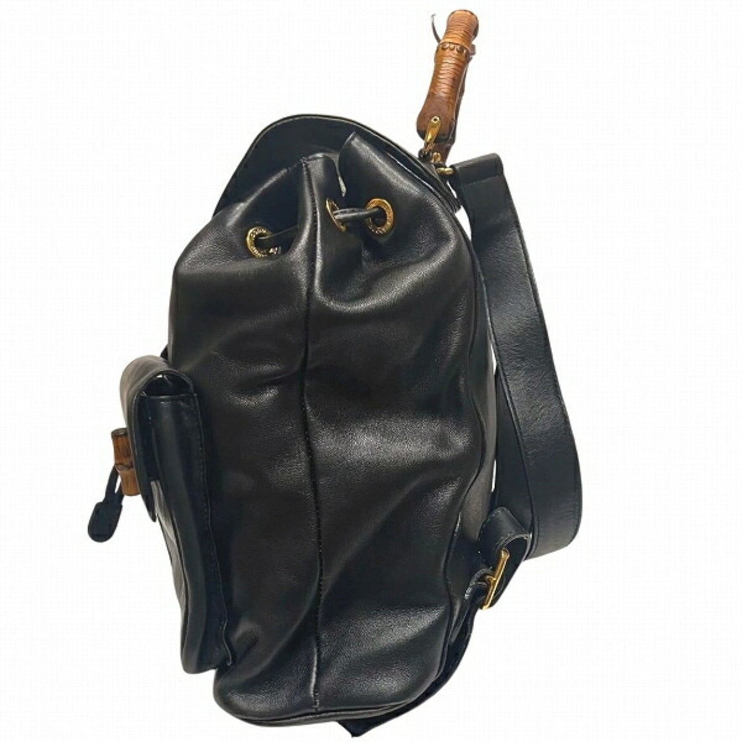 Gucci Black Bamboo Backpack