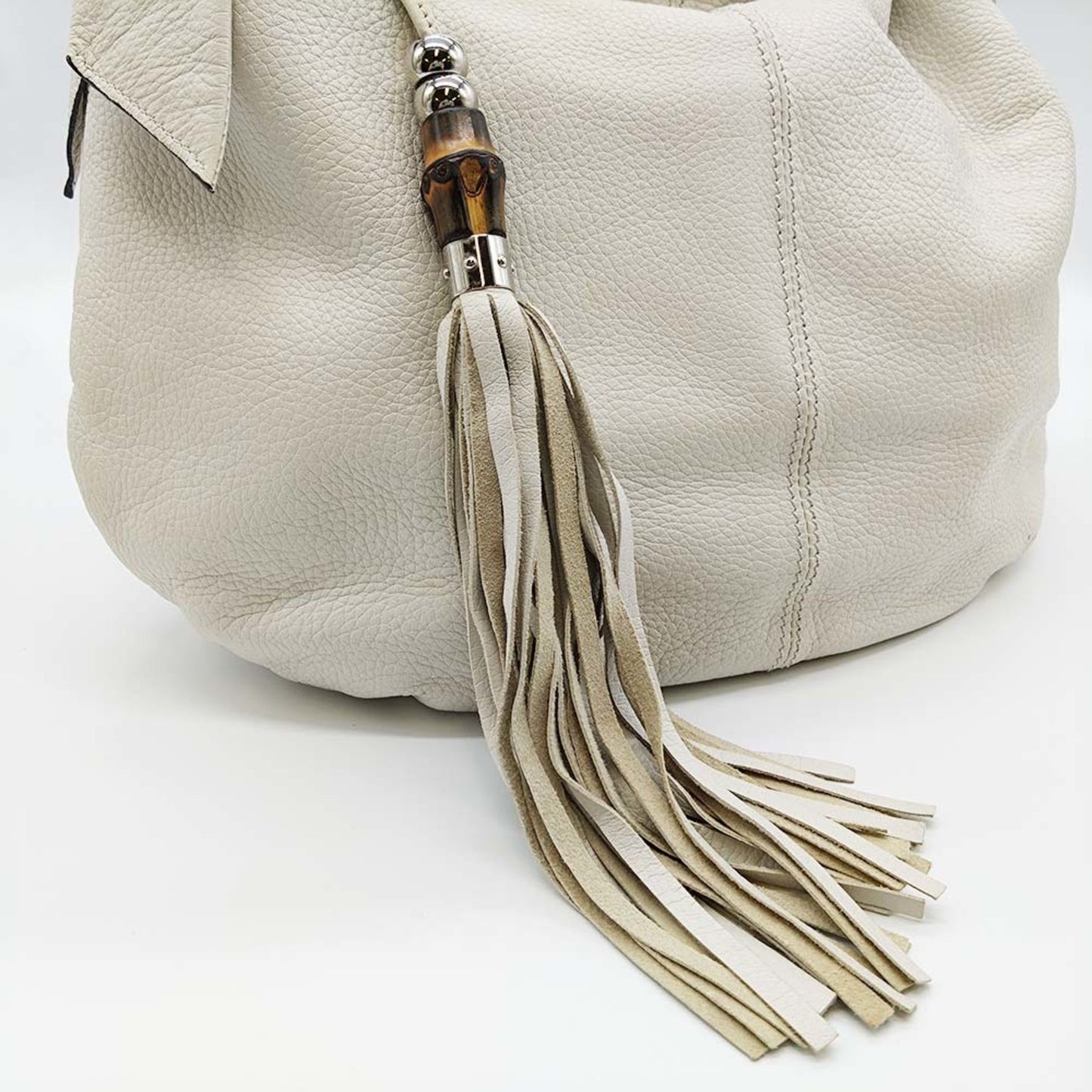 Gucci Ivory White Leather Shoulder Bag
