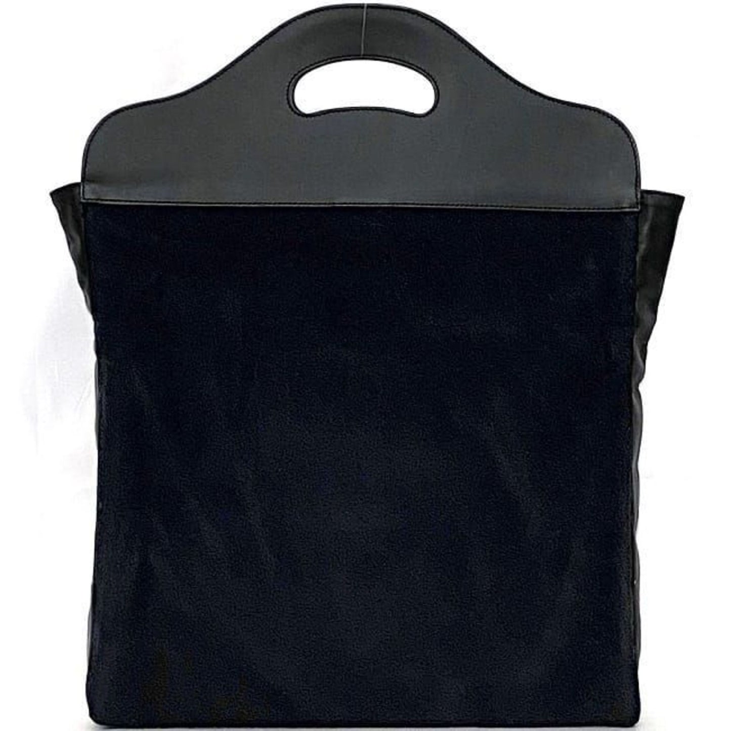 Gucci Black Suede Leather Handbag Tote Bag