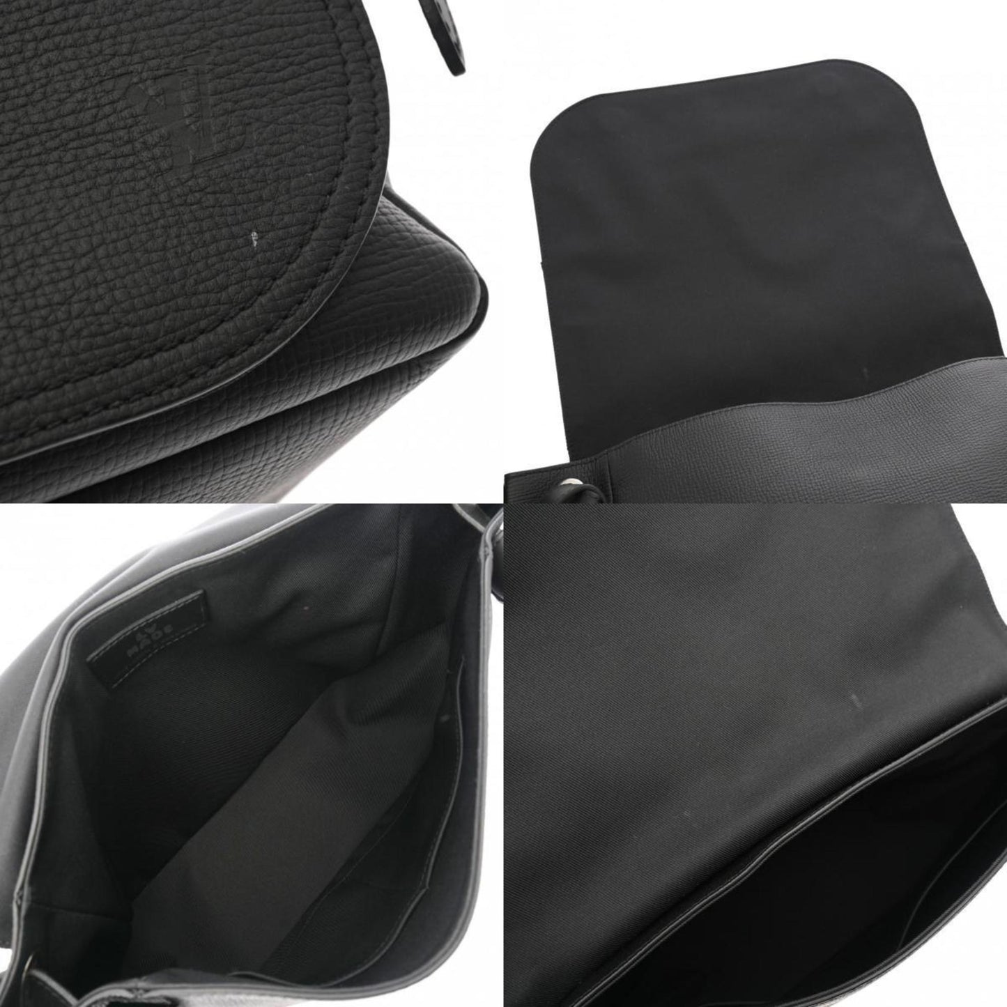 Louis Vuitton Black Denim Canvas Leather Shoulder Bag