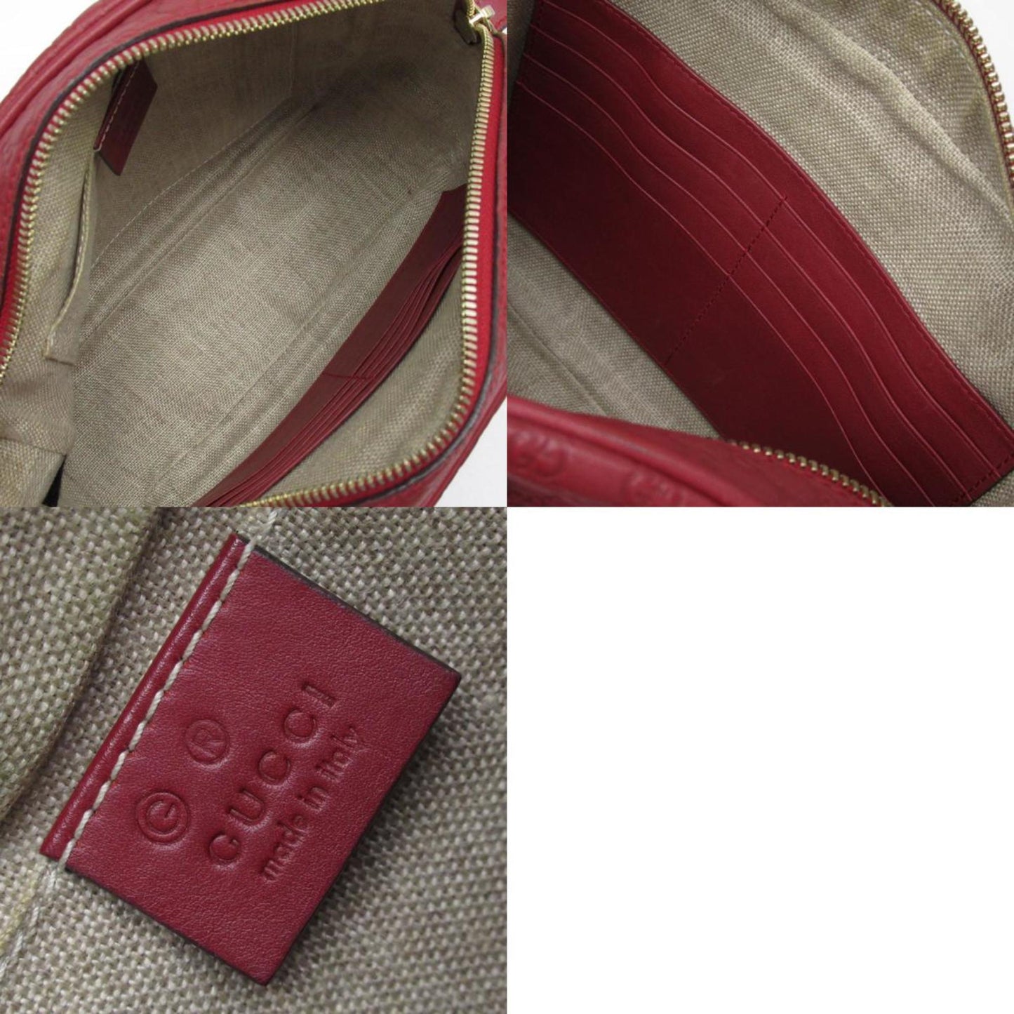 Gucci Dark Red Leather Shoulder Bag