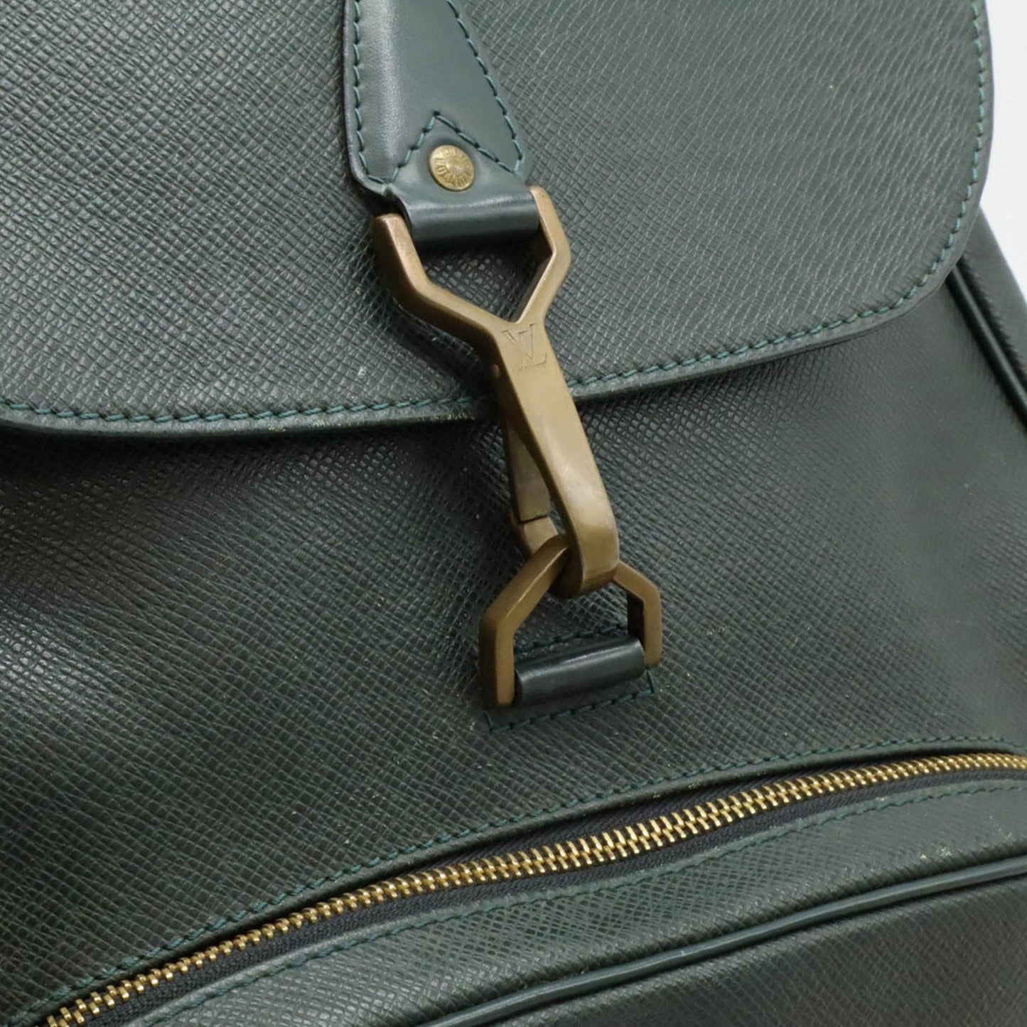 Louis Vuitton Dark Green Episea Taiga Leather Backpack
